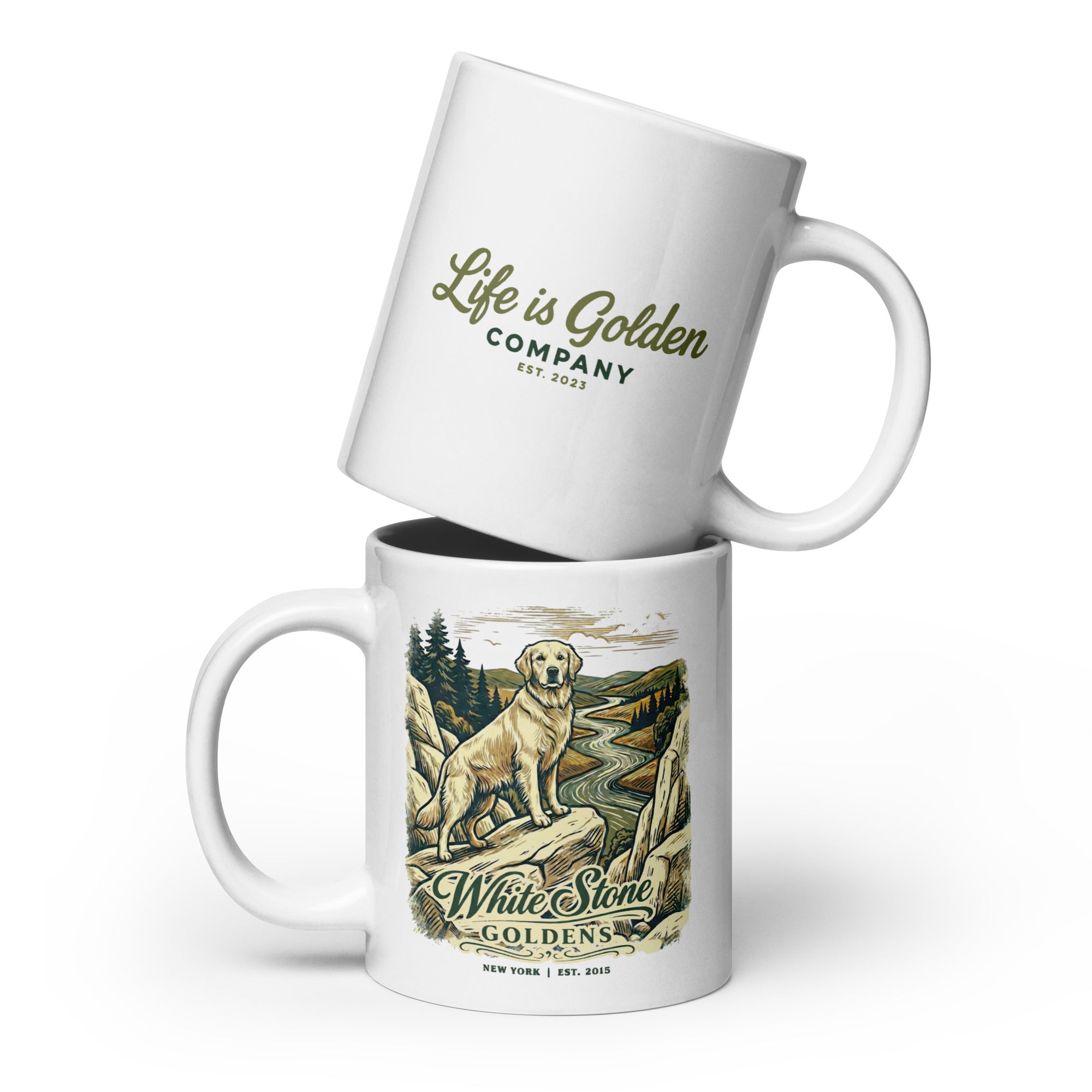 White Stone Goldens  Ceramic Mug