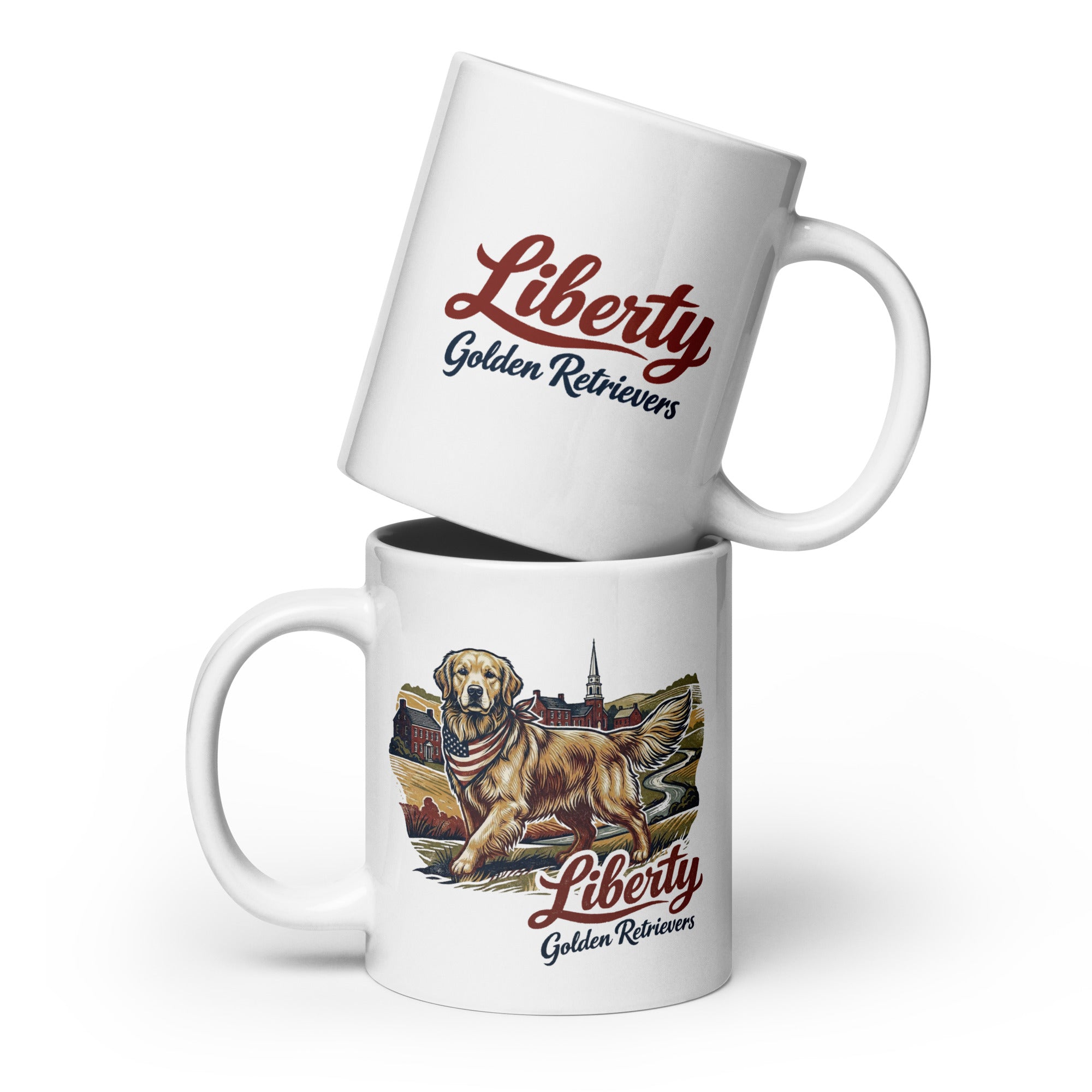Liberty Golden Retrievers Ceramic Mug