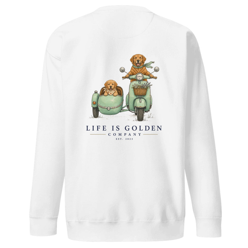 The Sidecar Run Crewneck — White
