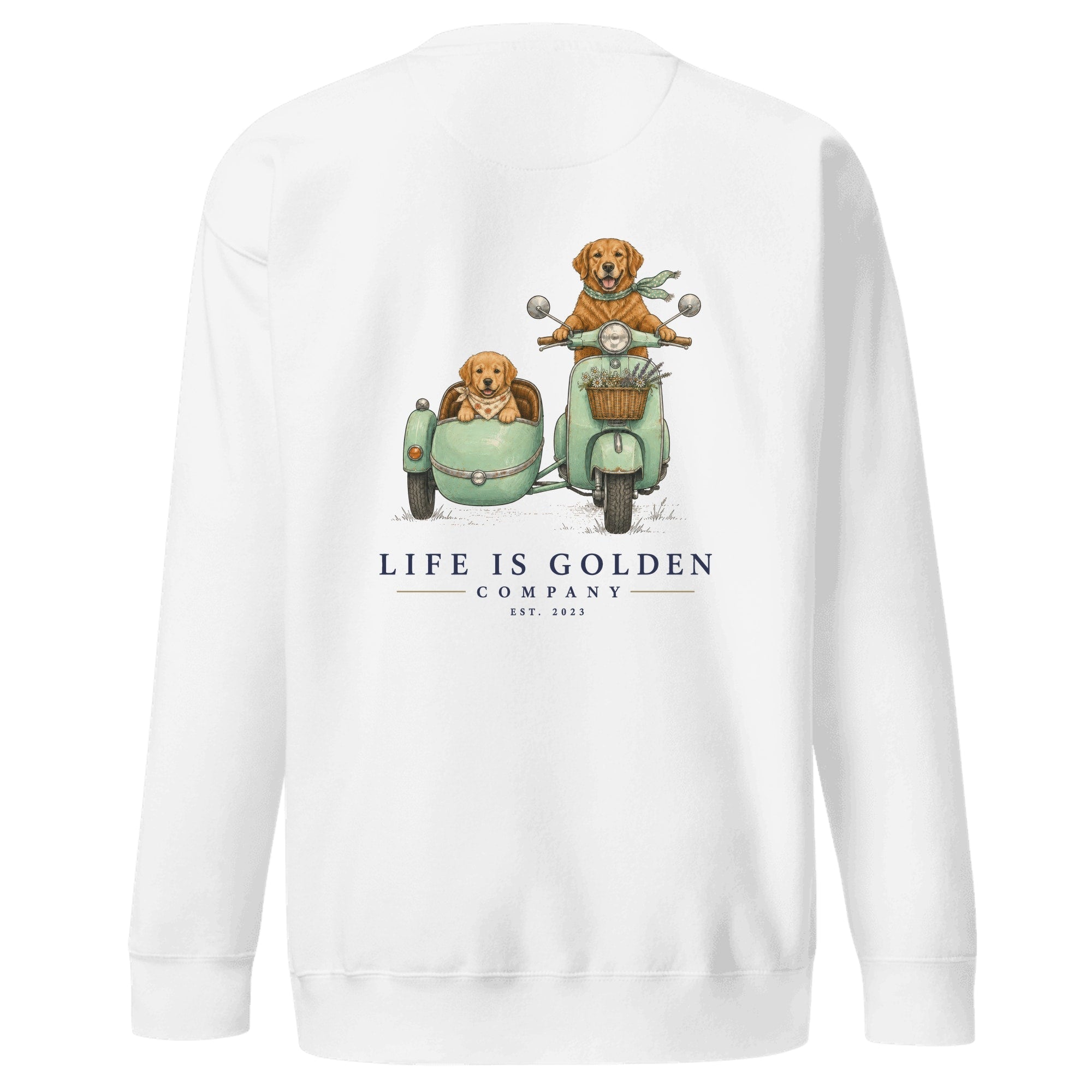 The Sidecar Run Crewneck — White