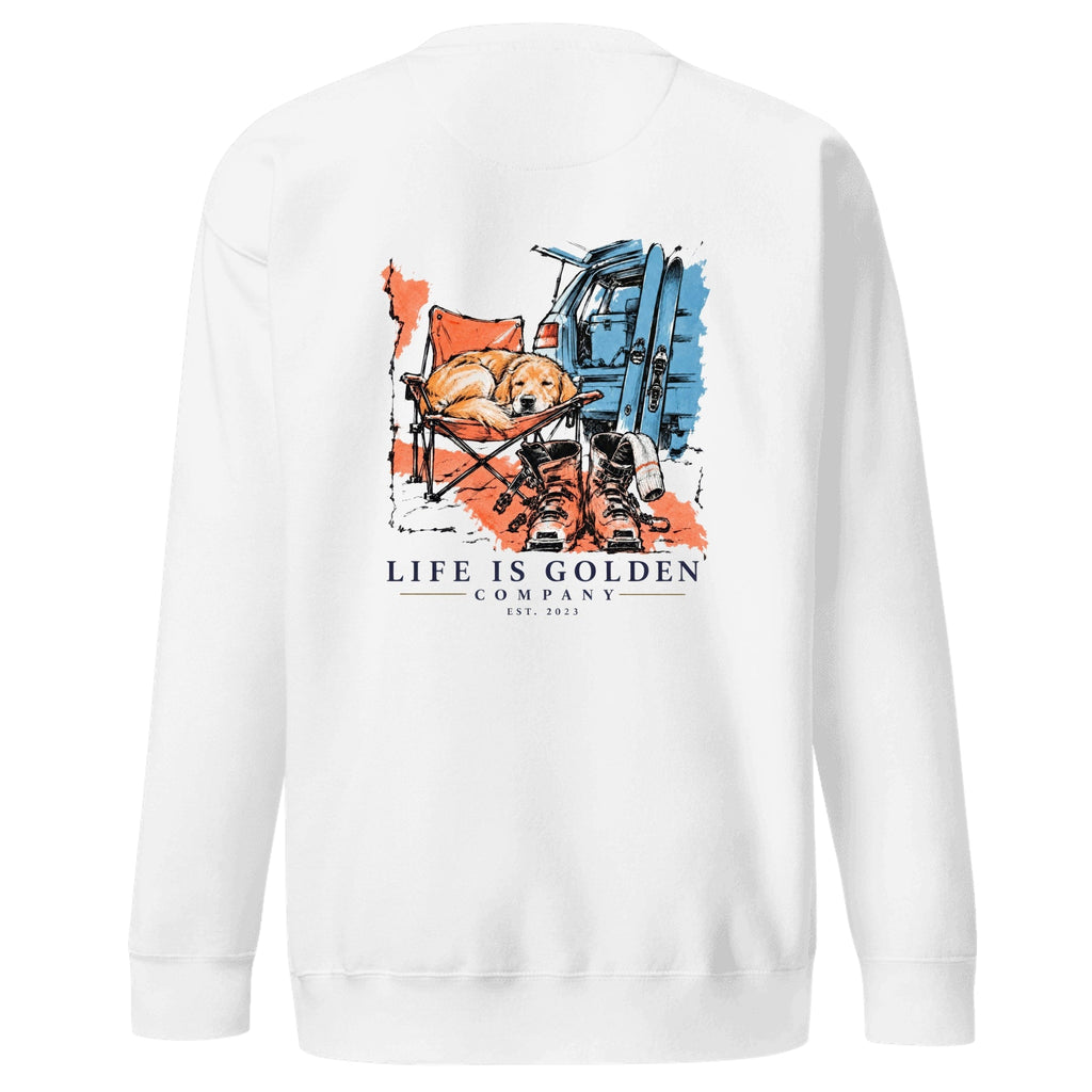 Boots Off Crewneck — White