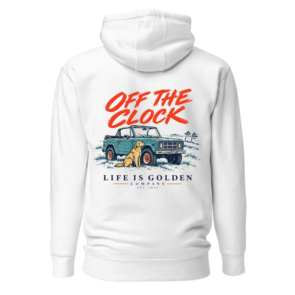 Off the Clock Hoodie — White