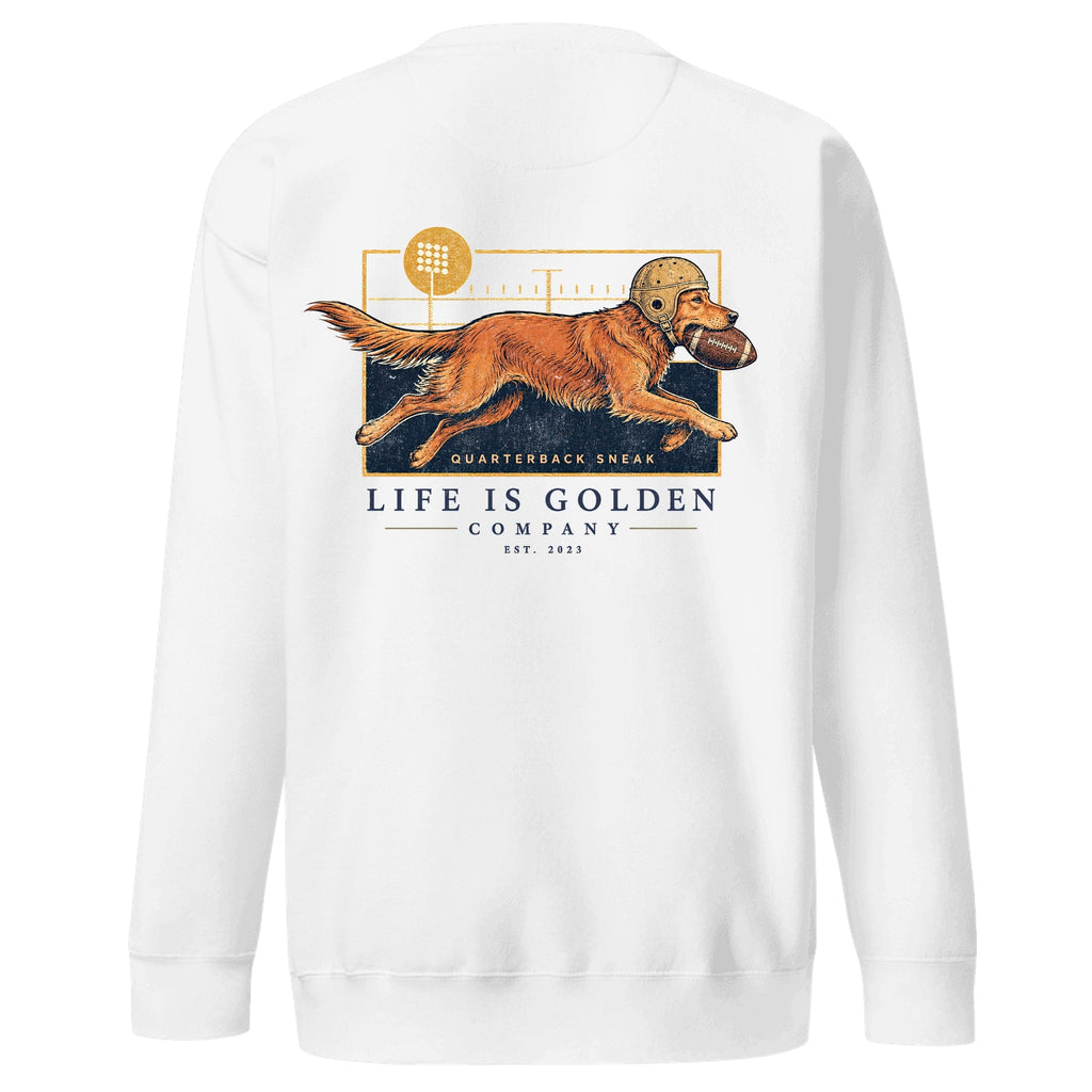 The Goal Line Crewneck — White