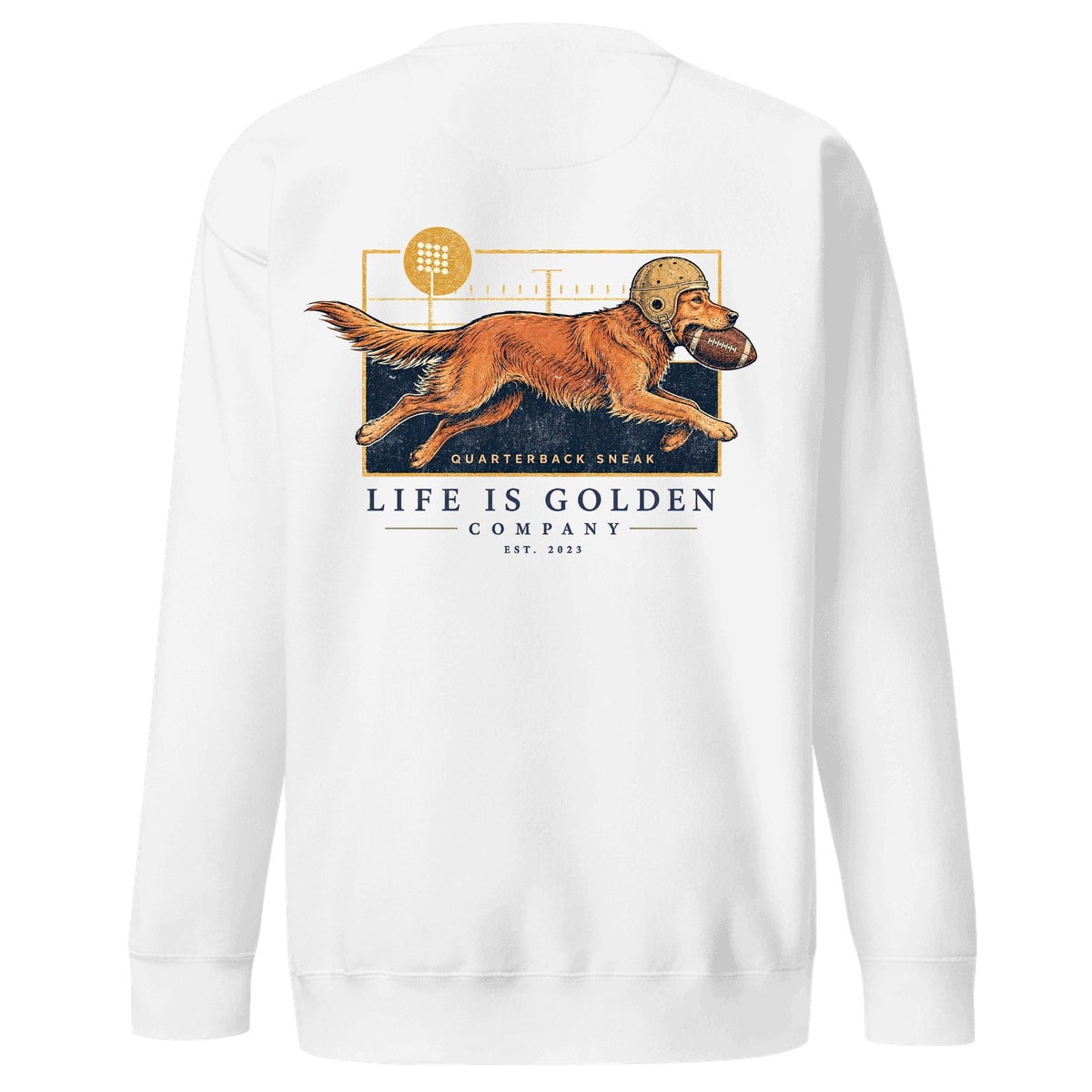The Goal Line Crewneck — White