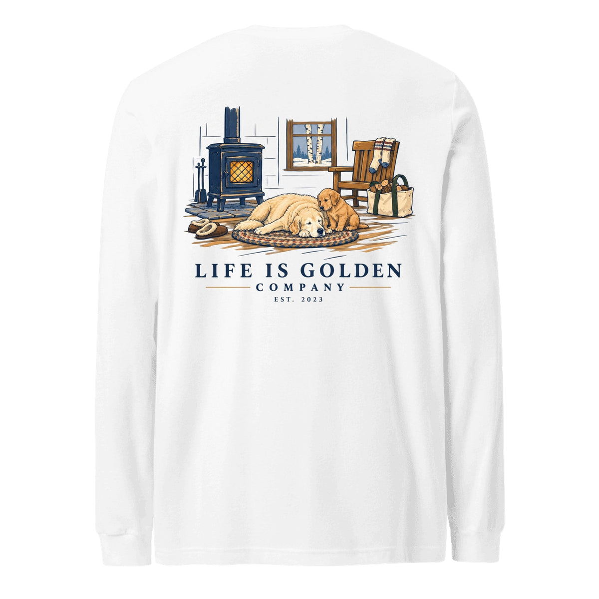Wood Stove Weekend Long-Sleeve — White