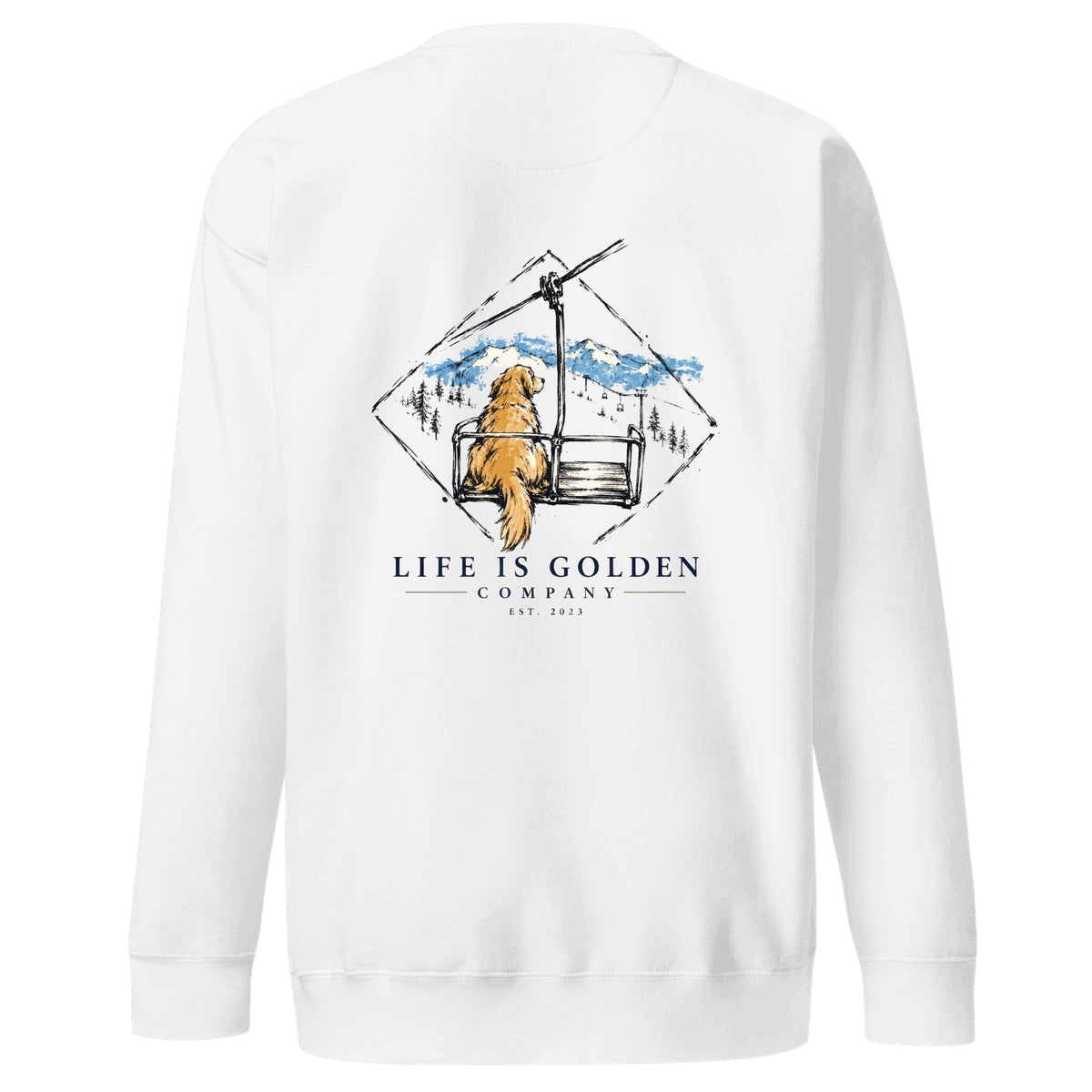 The Ride Up Crewneck — White