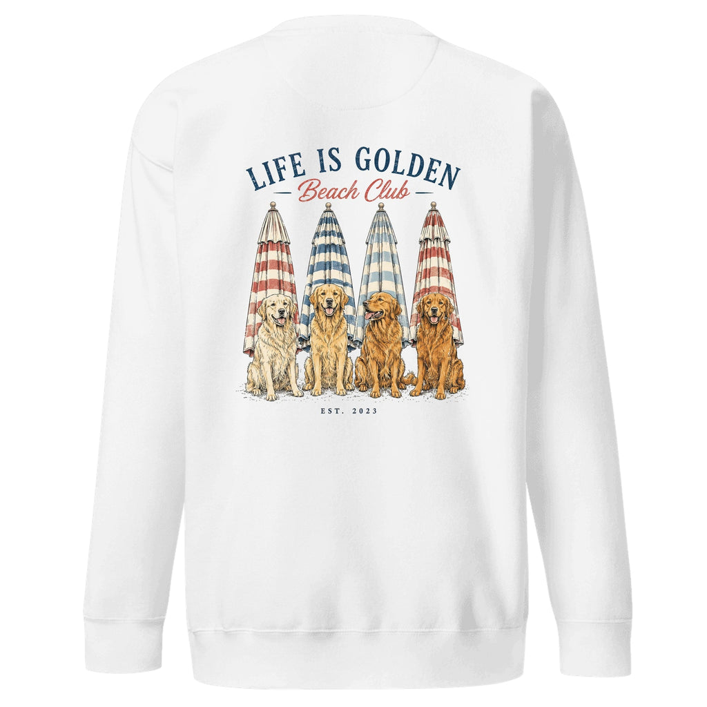 The Umbrella Line Crewneck — White