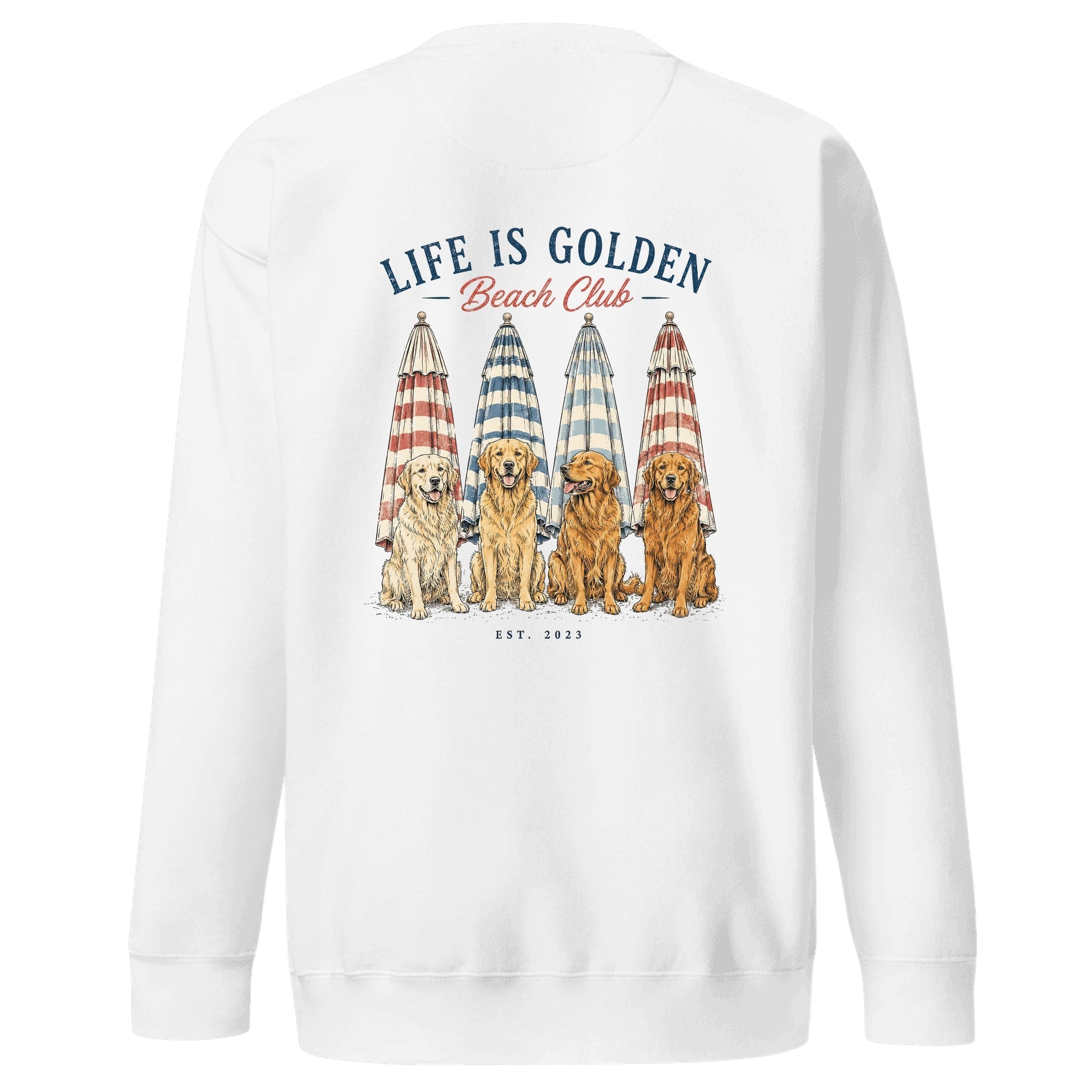 The Umbrella Line Crewneck — White