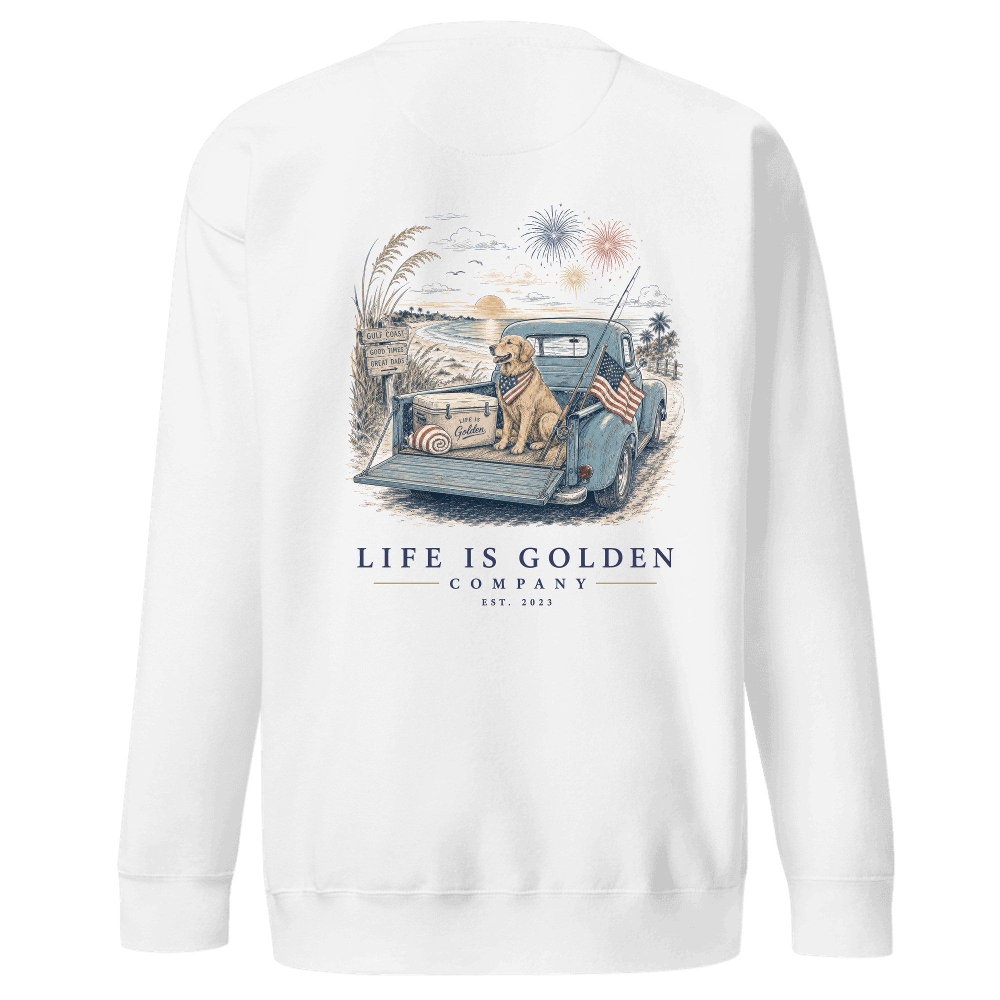 The Tailgate Patriot Crewneck — White