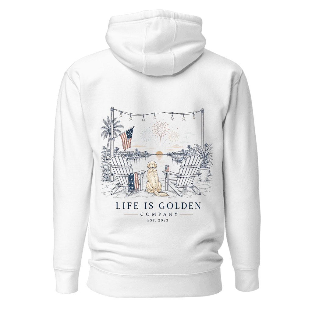 The Fireworks Watch Hoodie — White
