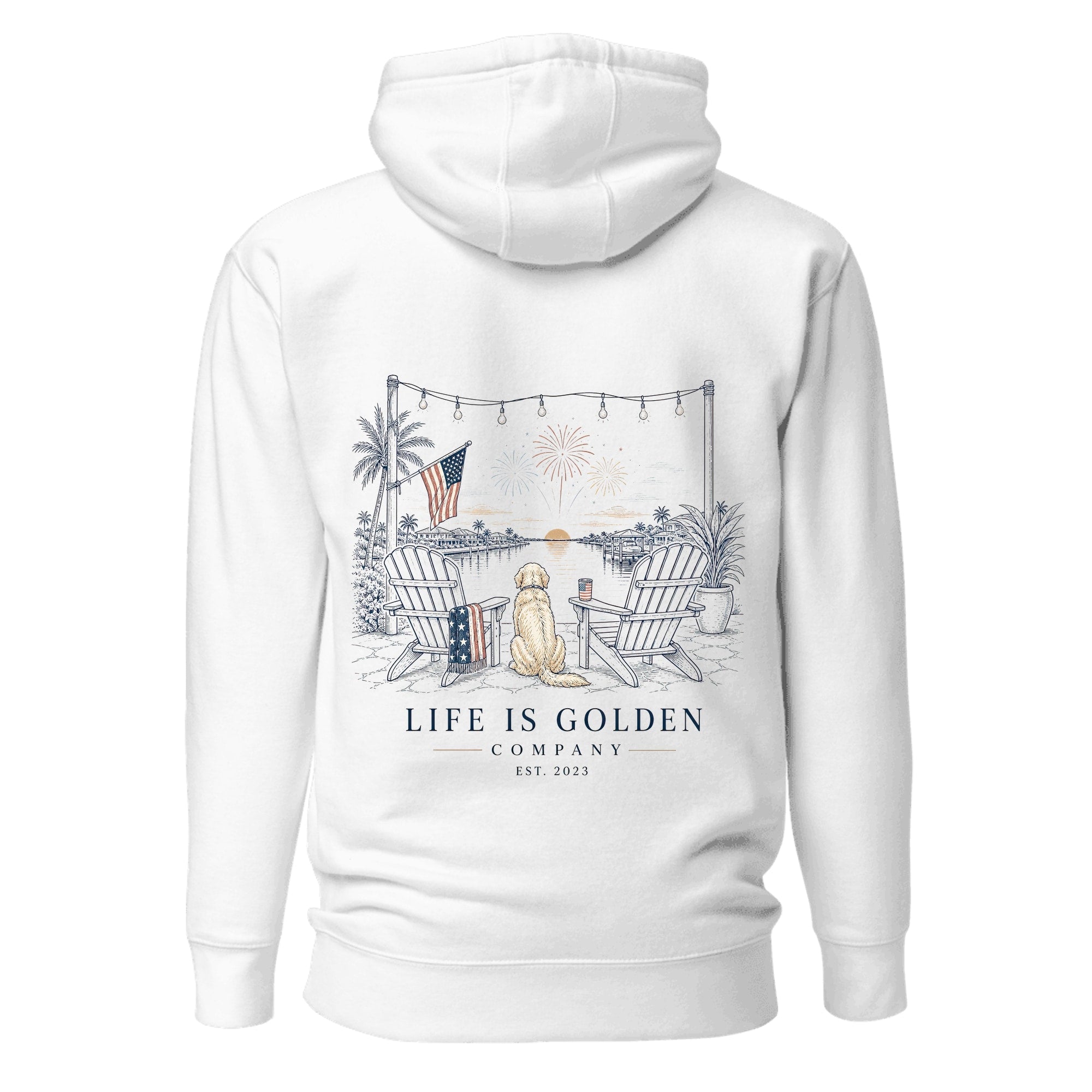 The Fireworks Watch Hoodie — White