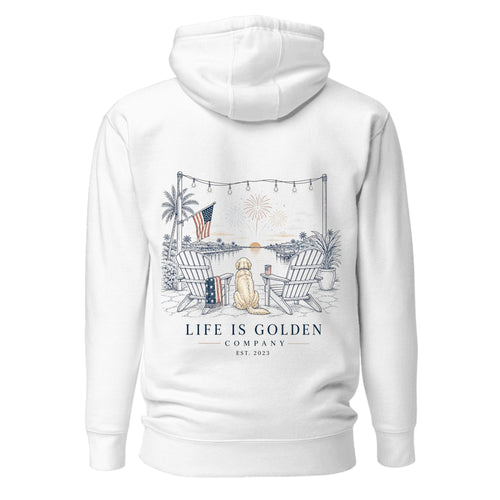 The Fireworks Watch Hoodie — White