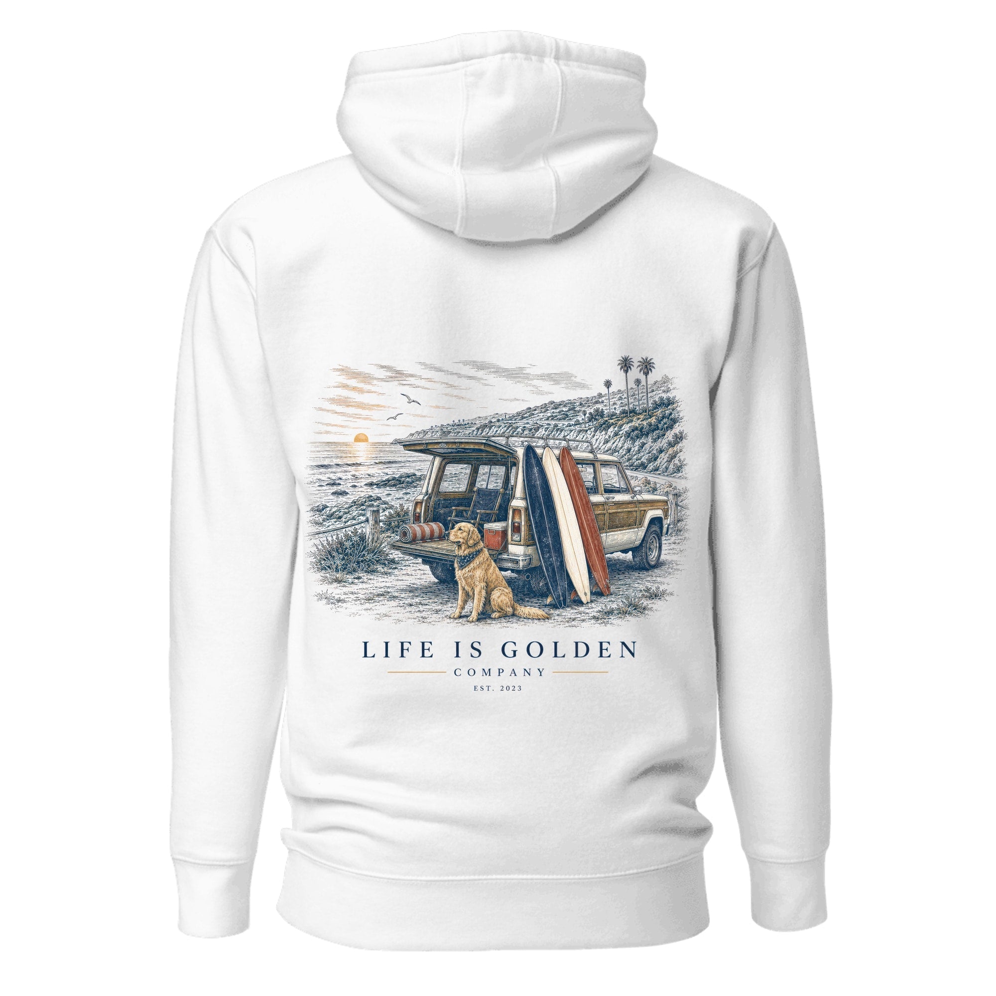 Surfer's Delight Hoodie — White