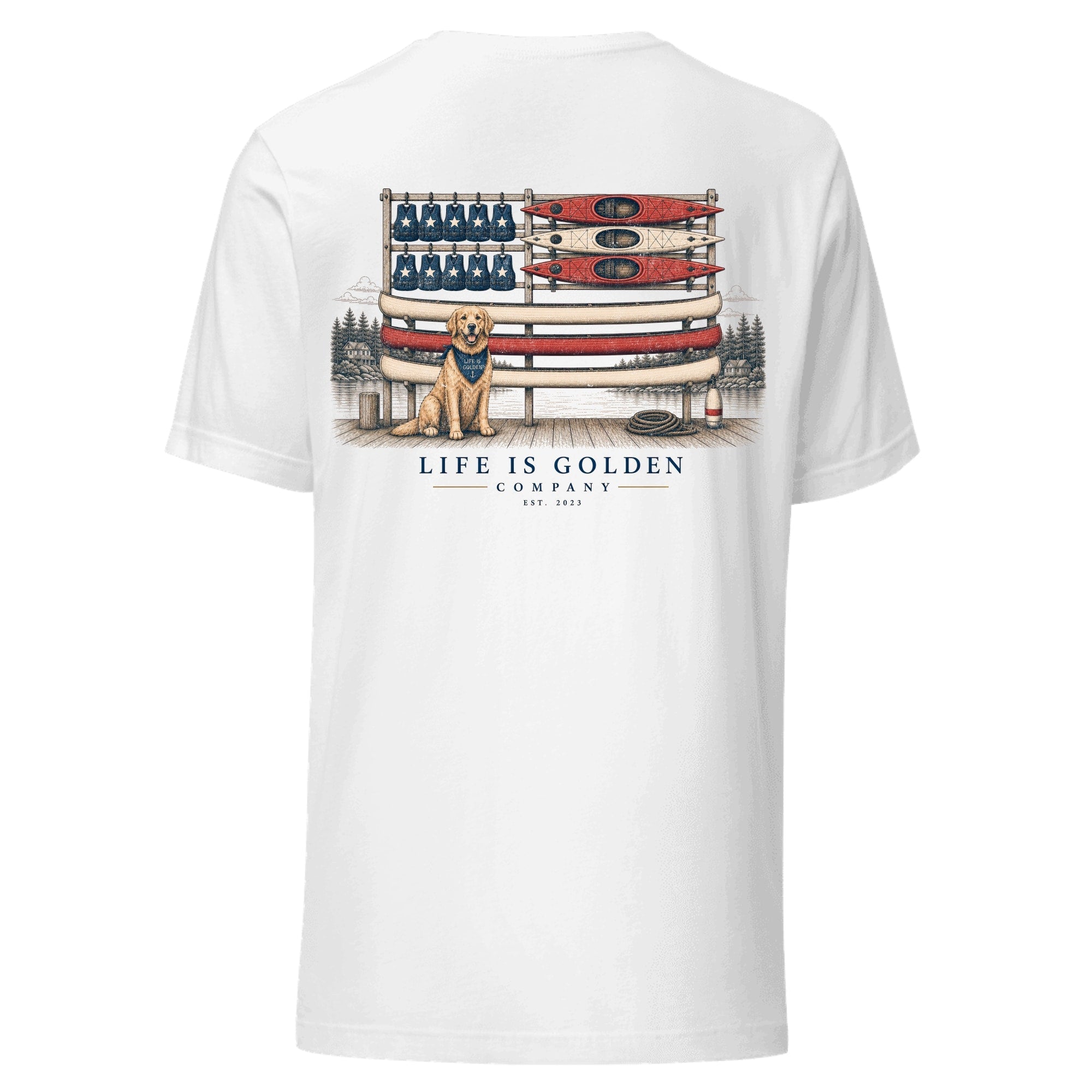 The Boathouse Flag Tee — White