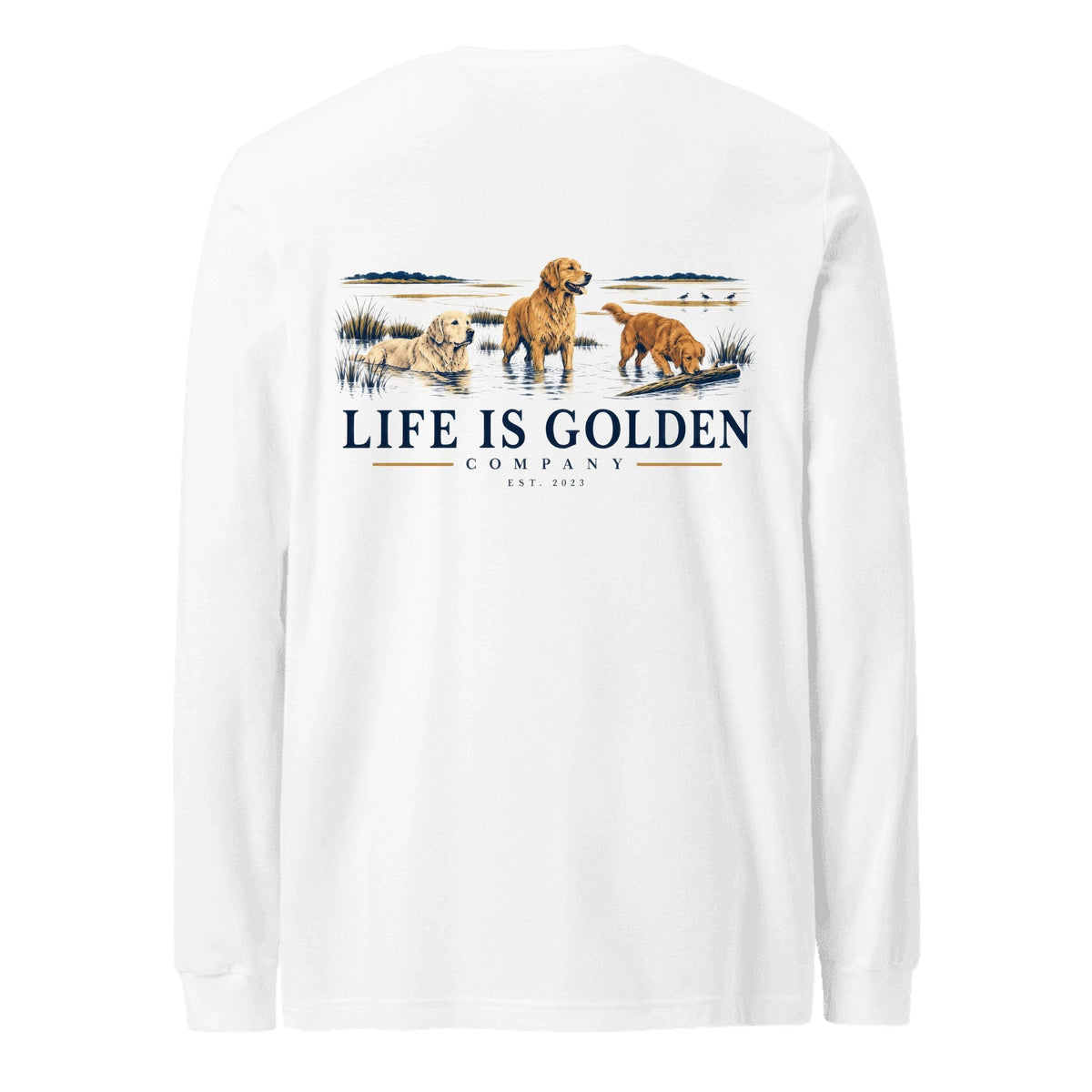 Salt Marsh Trio Long-Sleeve — White