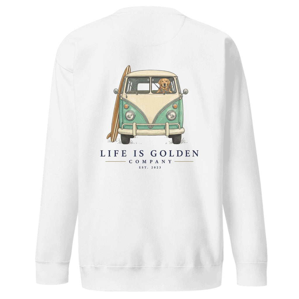 The Board Rider Crewneck — White