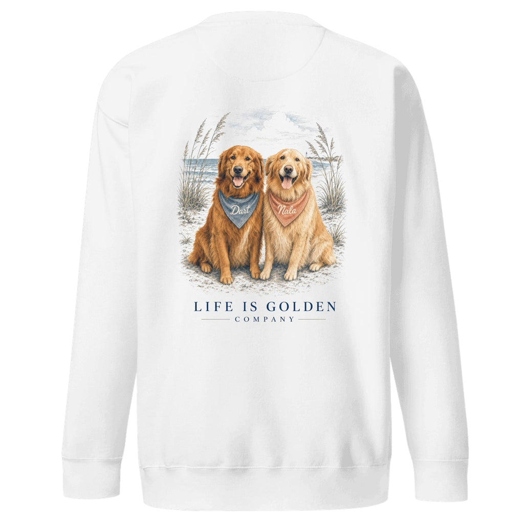 Custom #14357 Crewneck — White