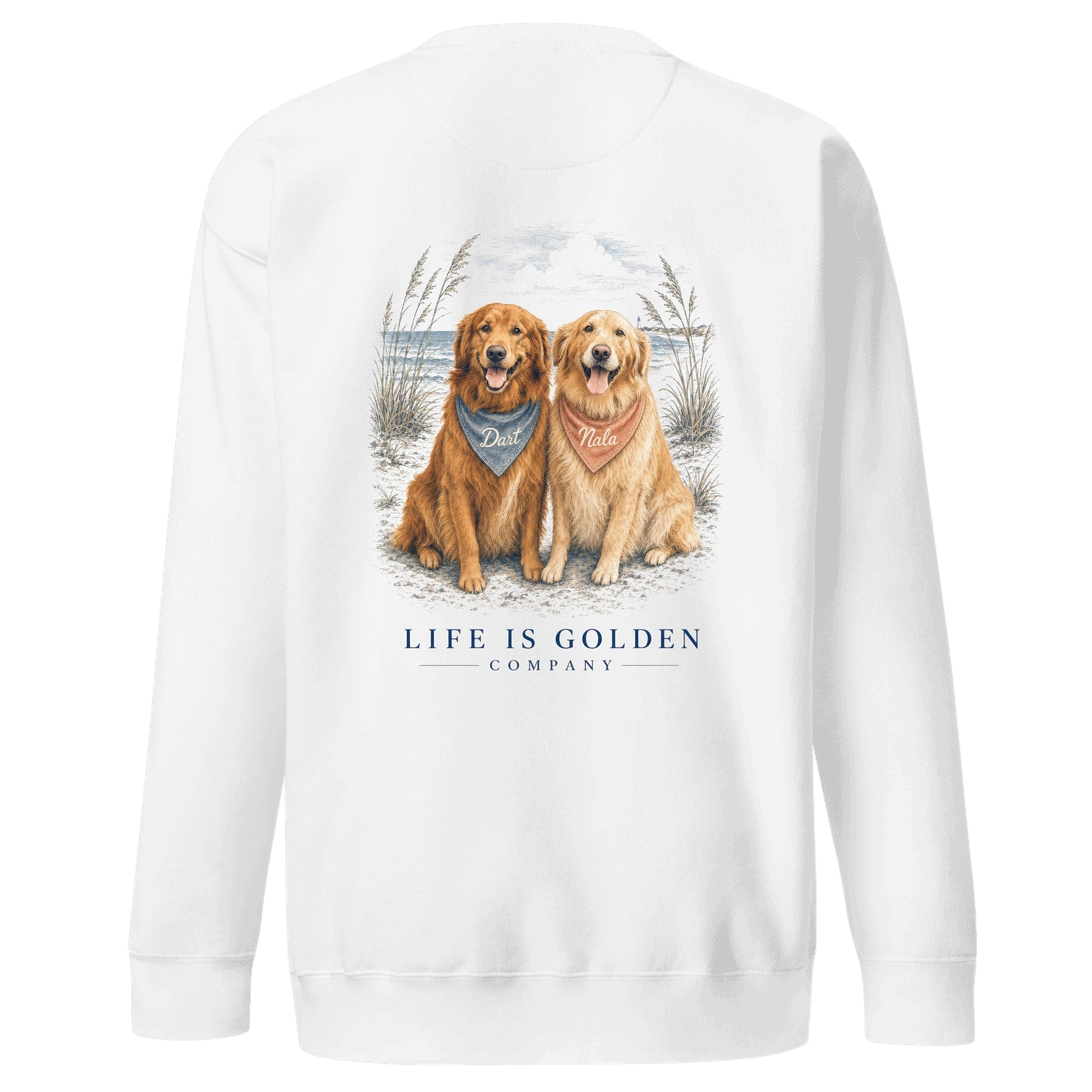 Custom #14357 Crewneck — White