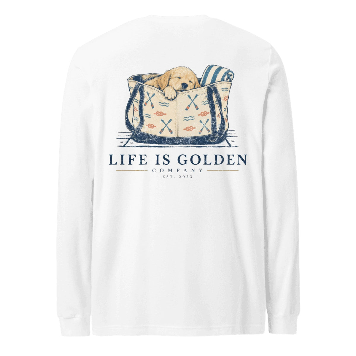 Beach Bag Nap Long-Sleeve — White