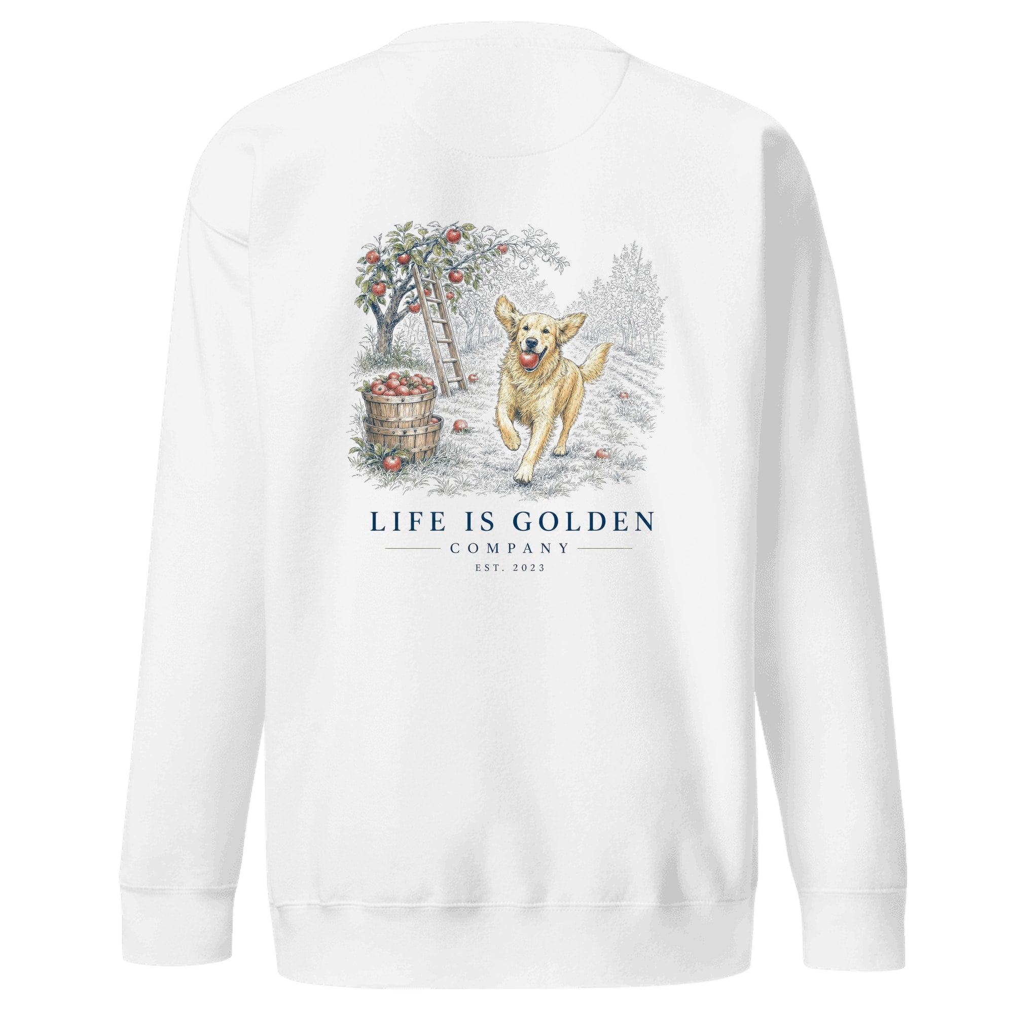 The Orchard Run Crewneck — White