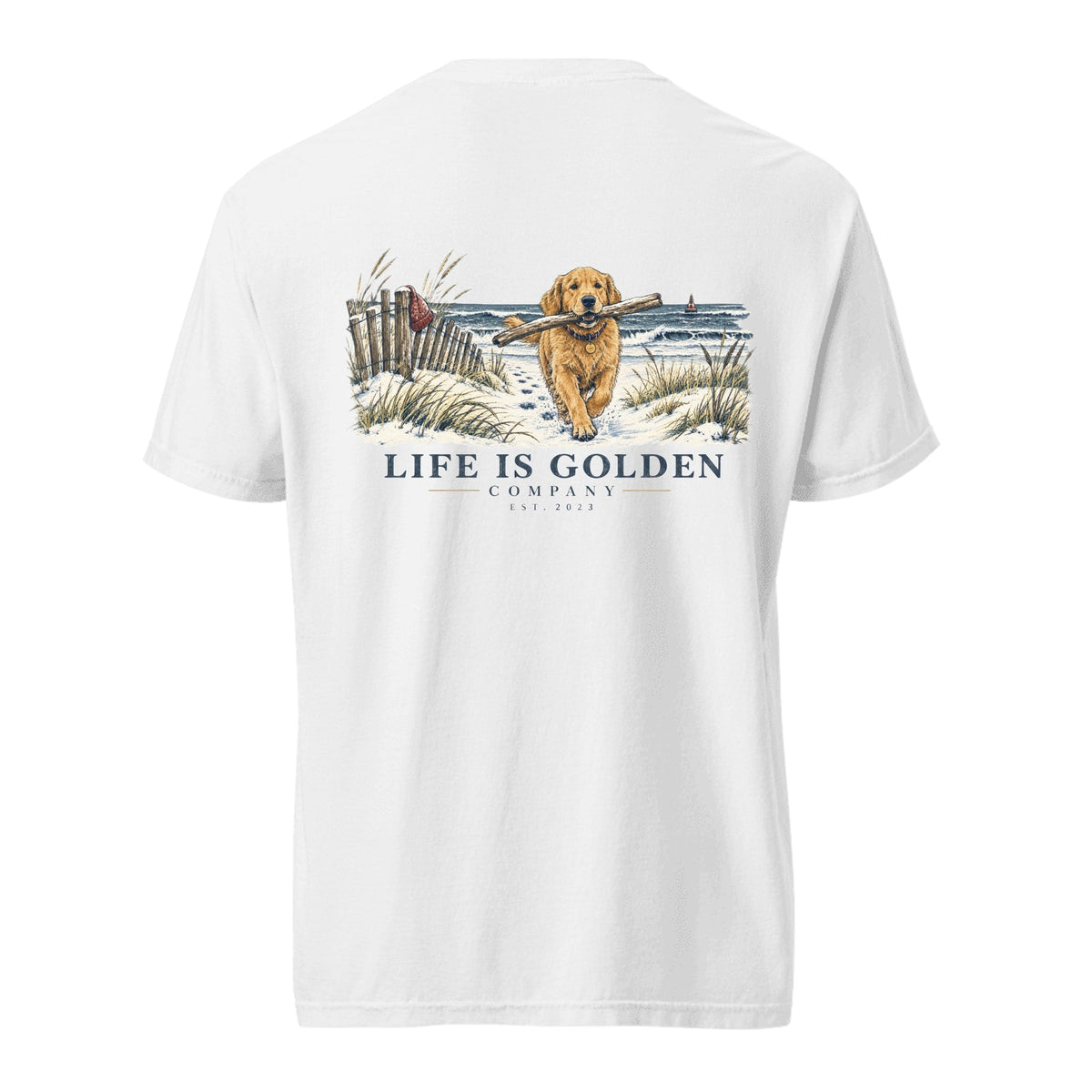 Driftwood Fetch Heavyweight Tee — White