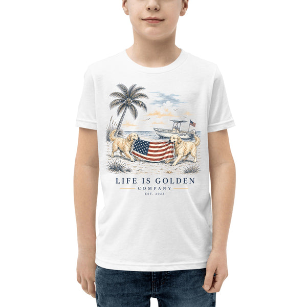 Red, White & English Cream Youth Tee