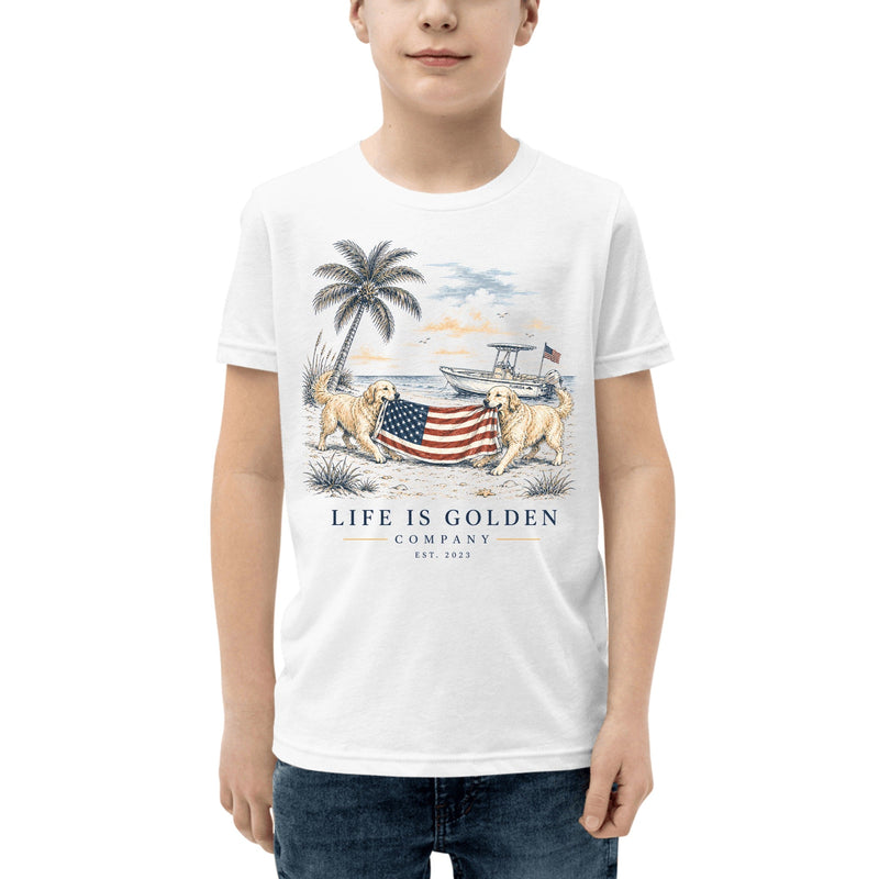 Red, White & English Cream Youth Tee