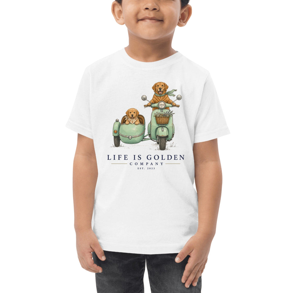 The Sidecar Run Toddler Tee — White
