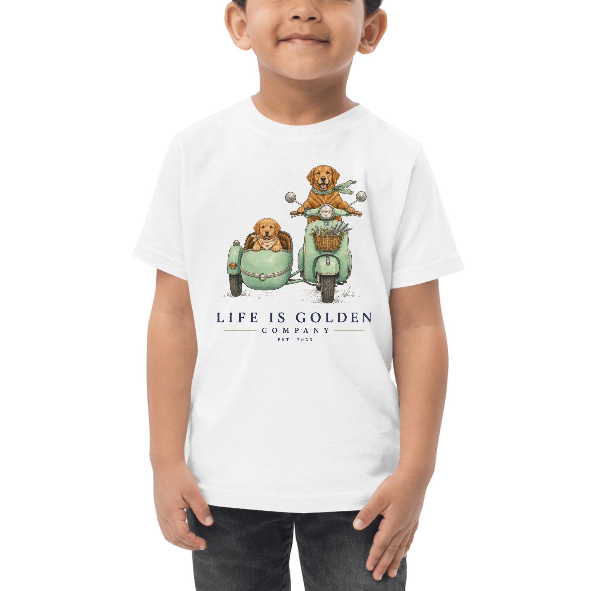 The Sidecar Run Toddler Tee — White