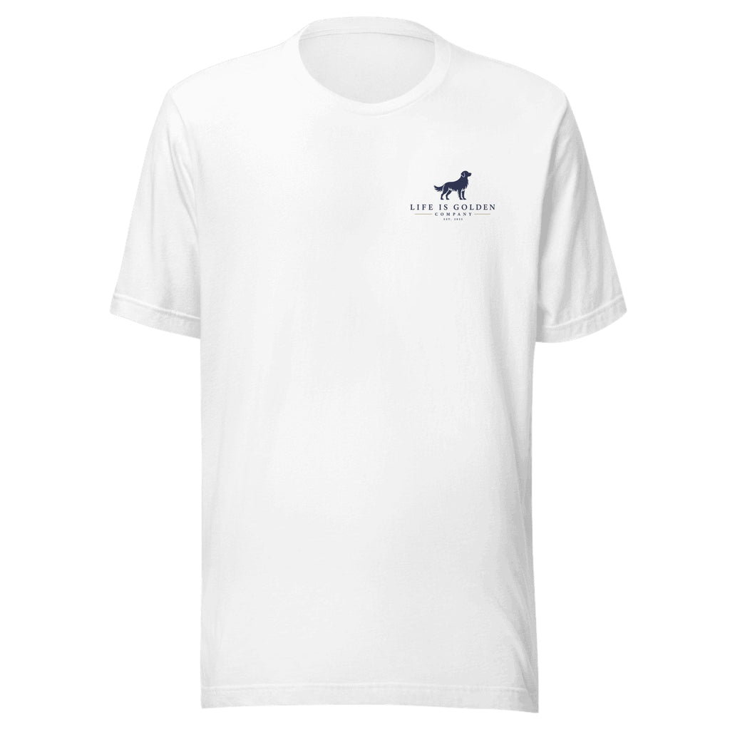 The Boathouse Flag Tee — White (front)