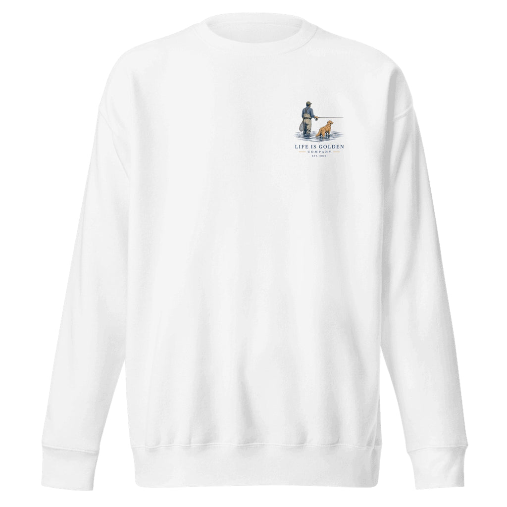 The Morning Drift Crewneck — White (front)