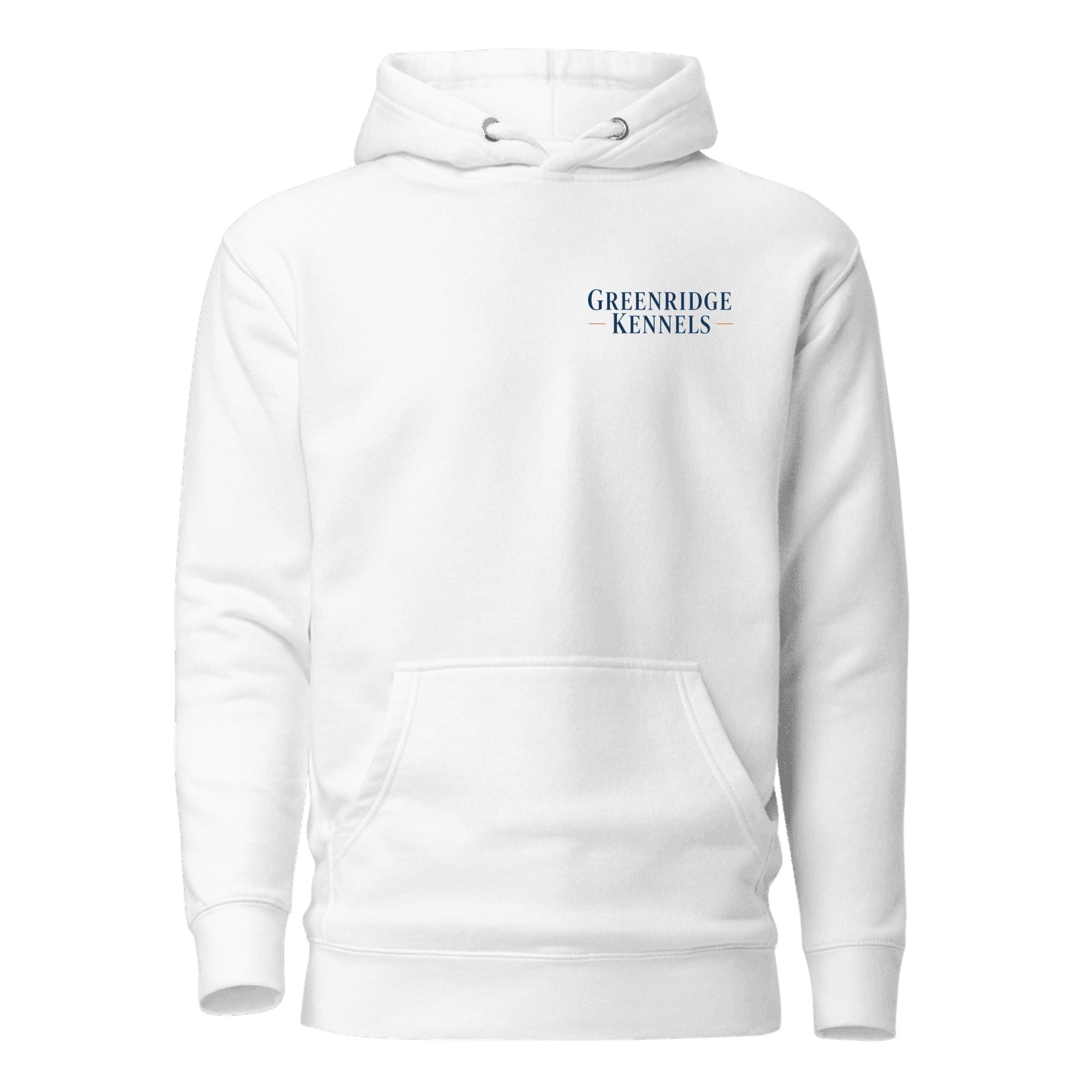The Still Water Hoodie — White (front)