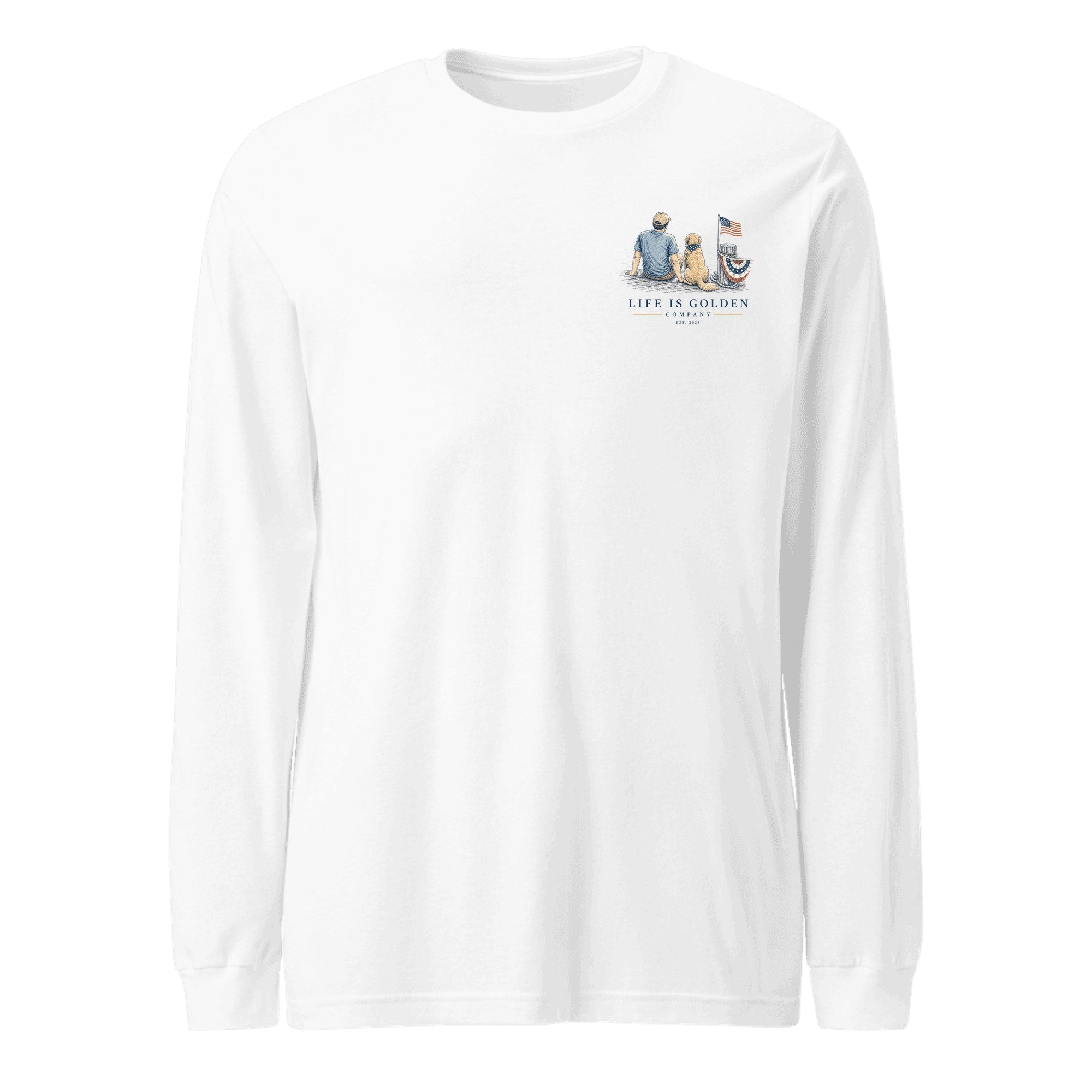The Dock Parade Long-Sleeve — White (front)