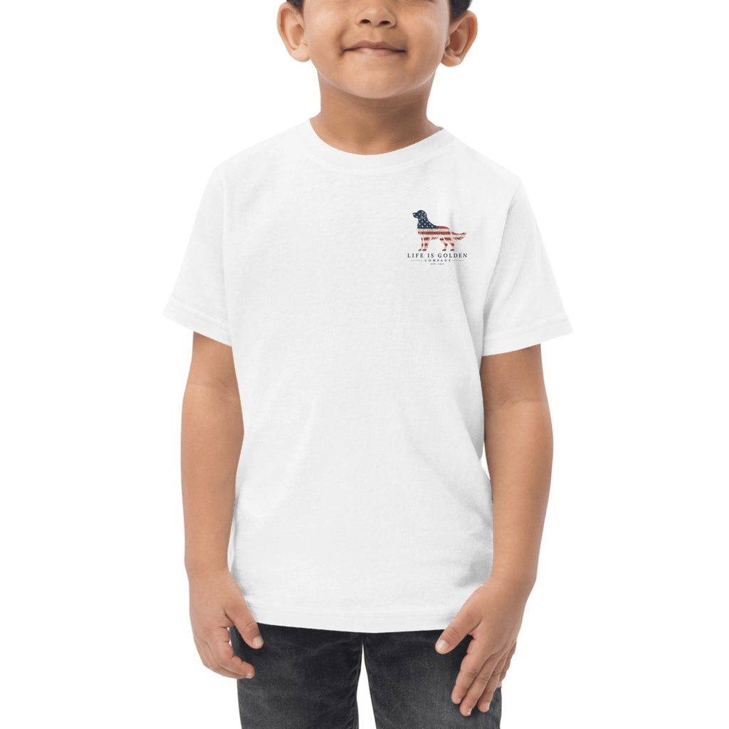 The Dawn Patrol Toddler Tee — White (front)