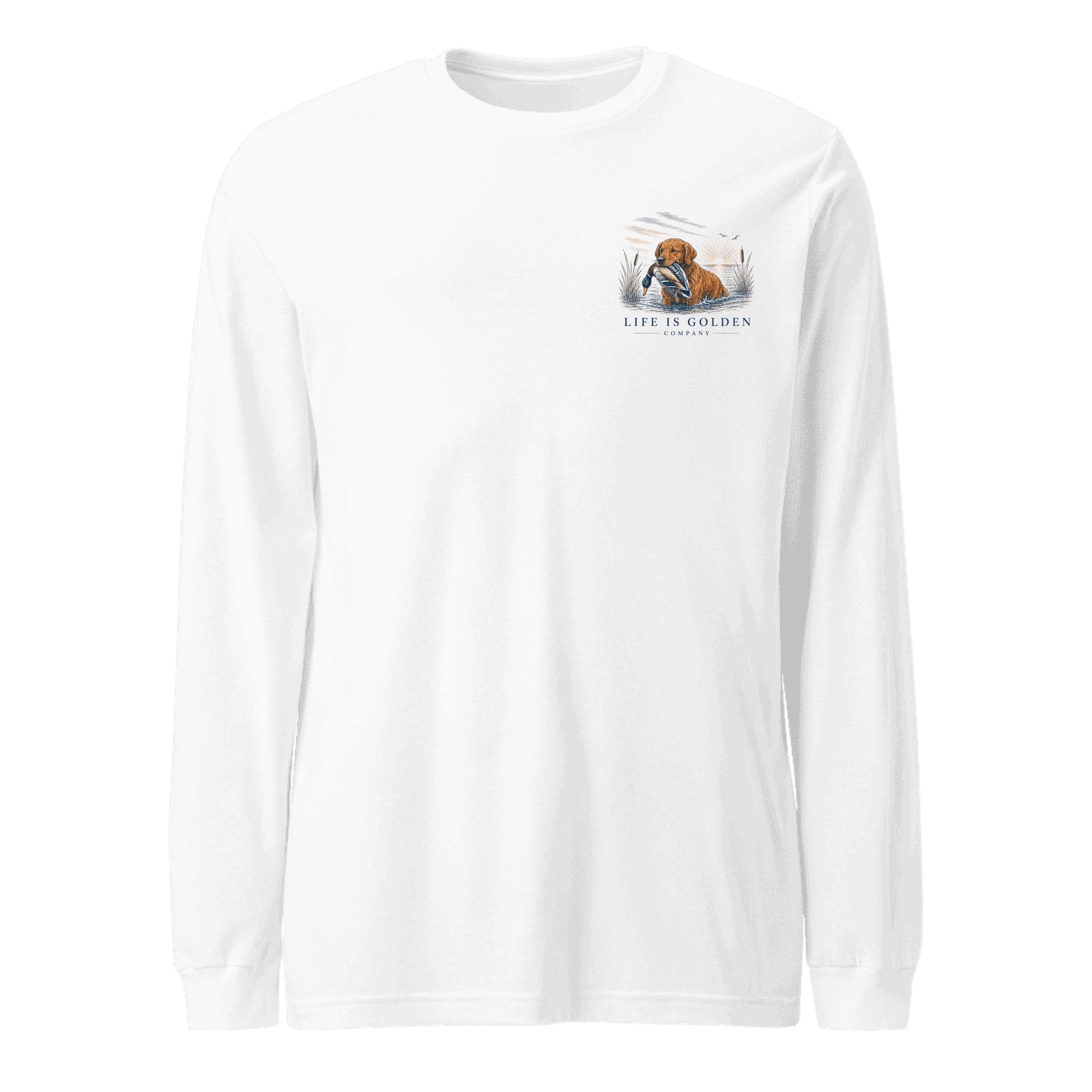 The Marsh Retrieve Long-Sleeve — White (front)