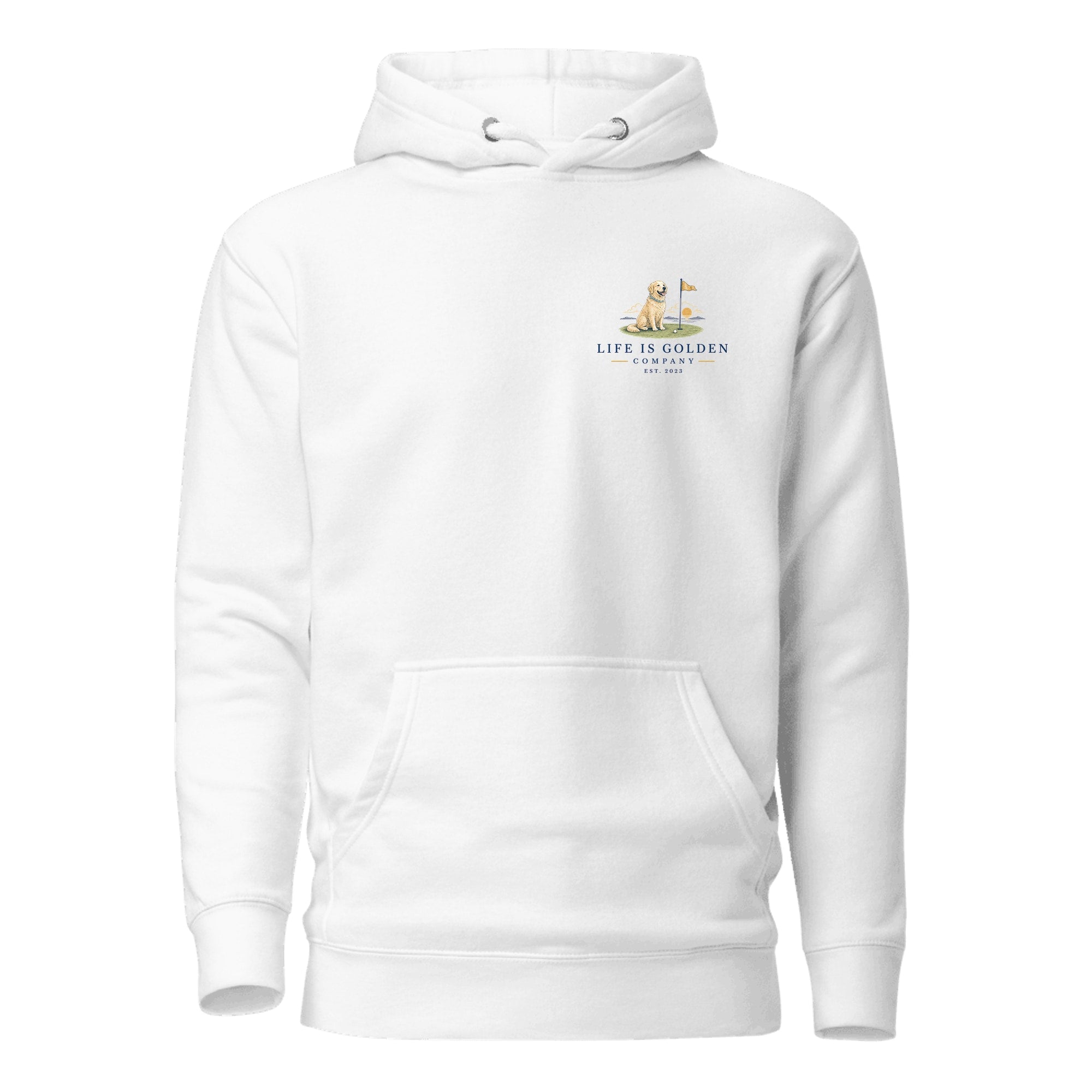 The Cart Path Hoodie — White (front)
