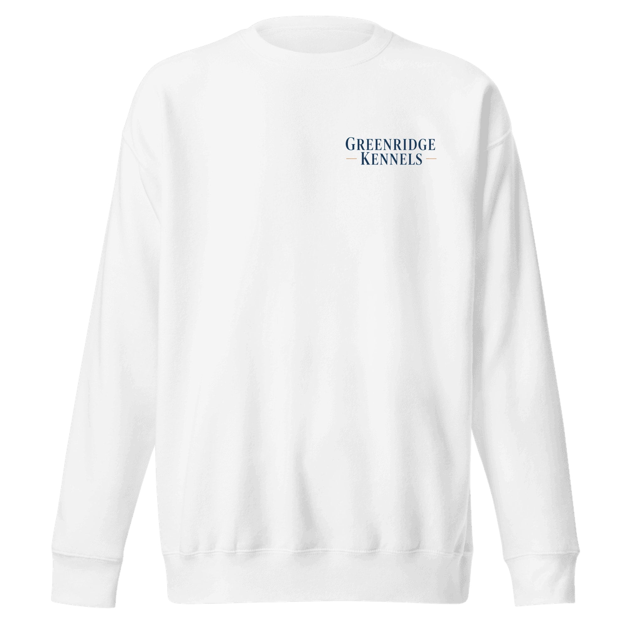 The Still Water Crewneck — White (front)