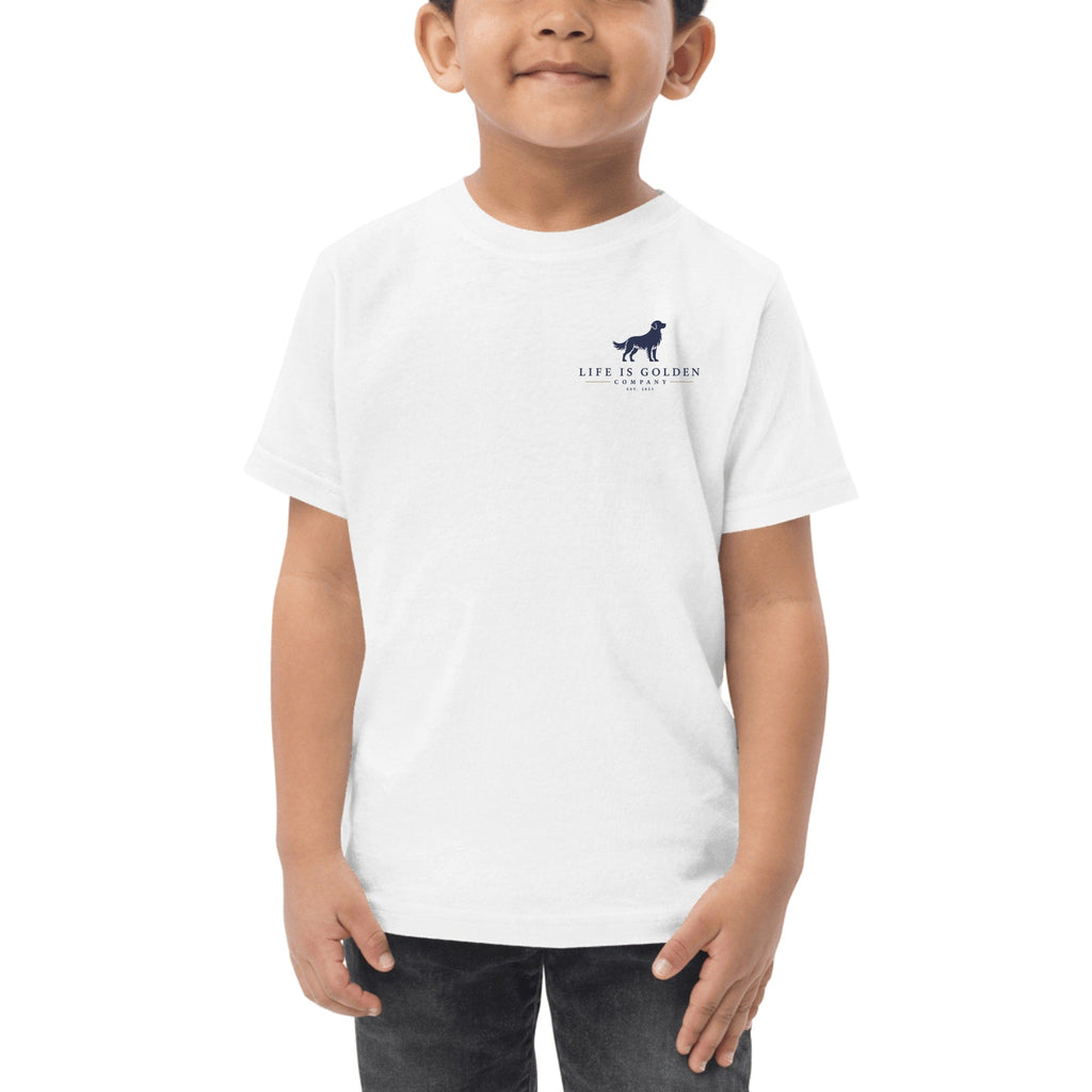 The Heartland Trio Toddler Tee — White (front)