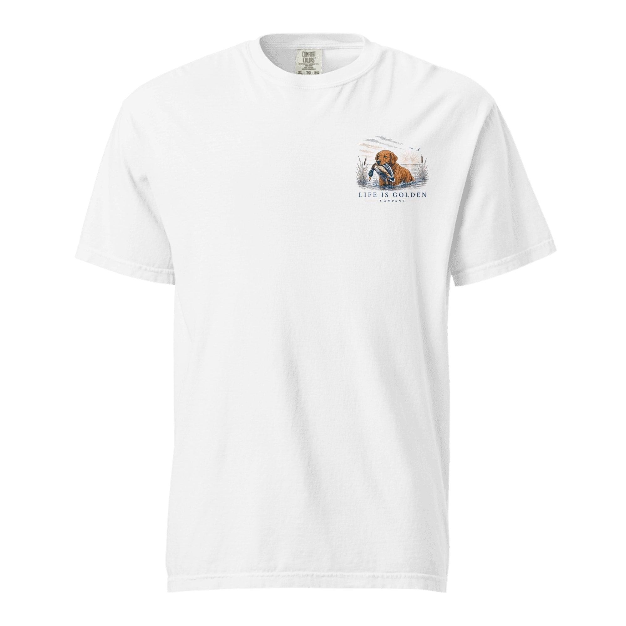 The Marsh Retrieve Heavyweight Tee — White (front)