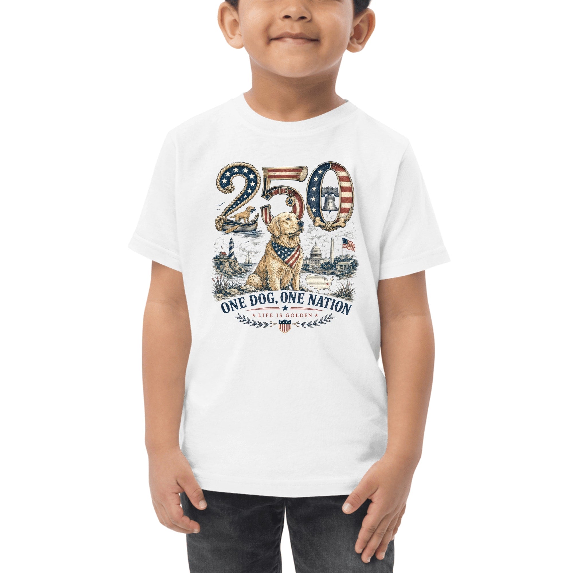 The Semiquincentennial Toddler Tee — White