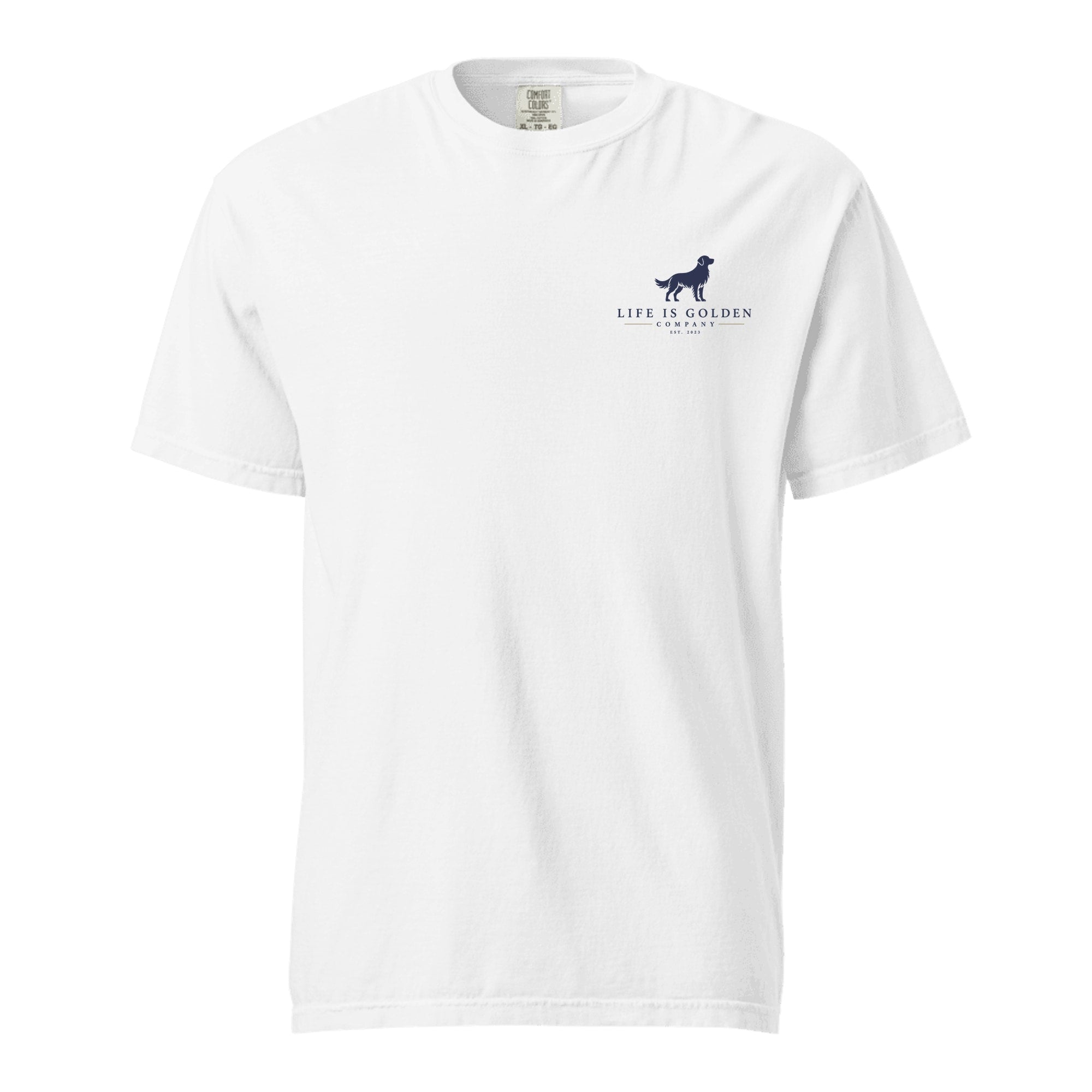 Custom #15885 Heavyweight Tee — White (front)