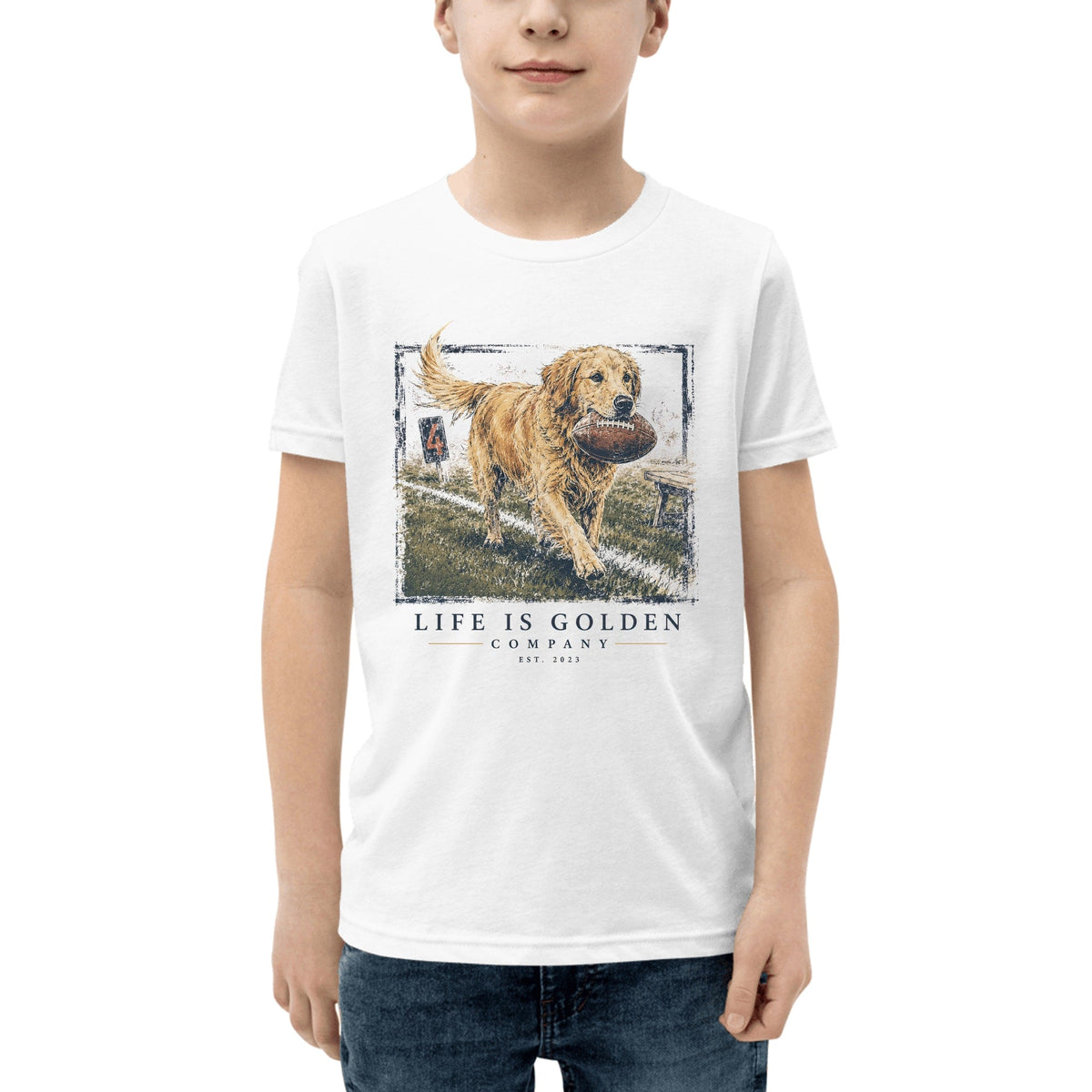 The Fourth Down Youth Tee — White