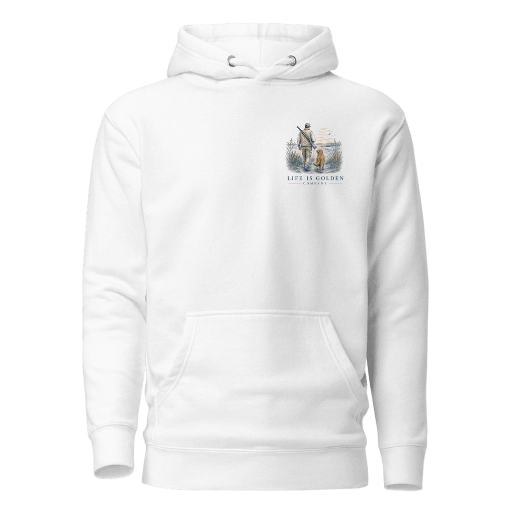 The First Light Hoodie — White (front)