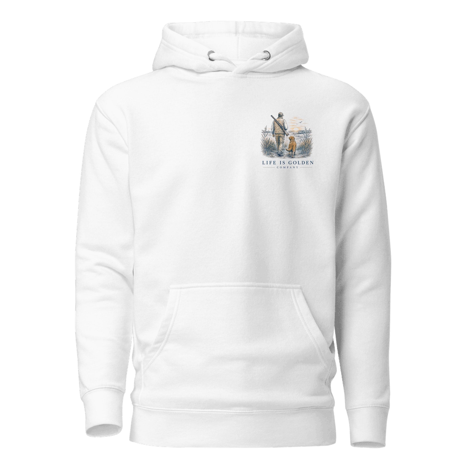 The First Light Hoodie — White (front)