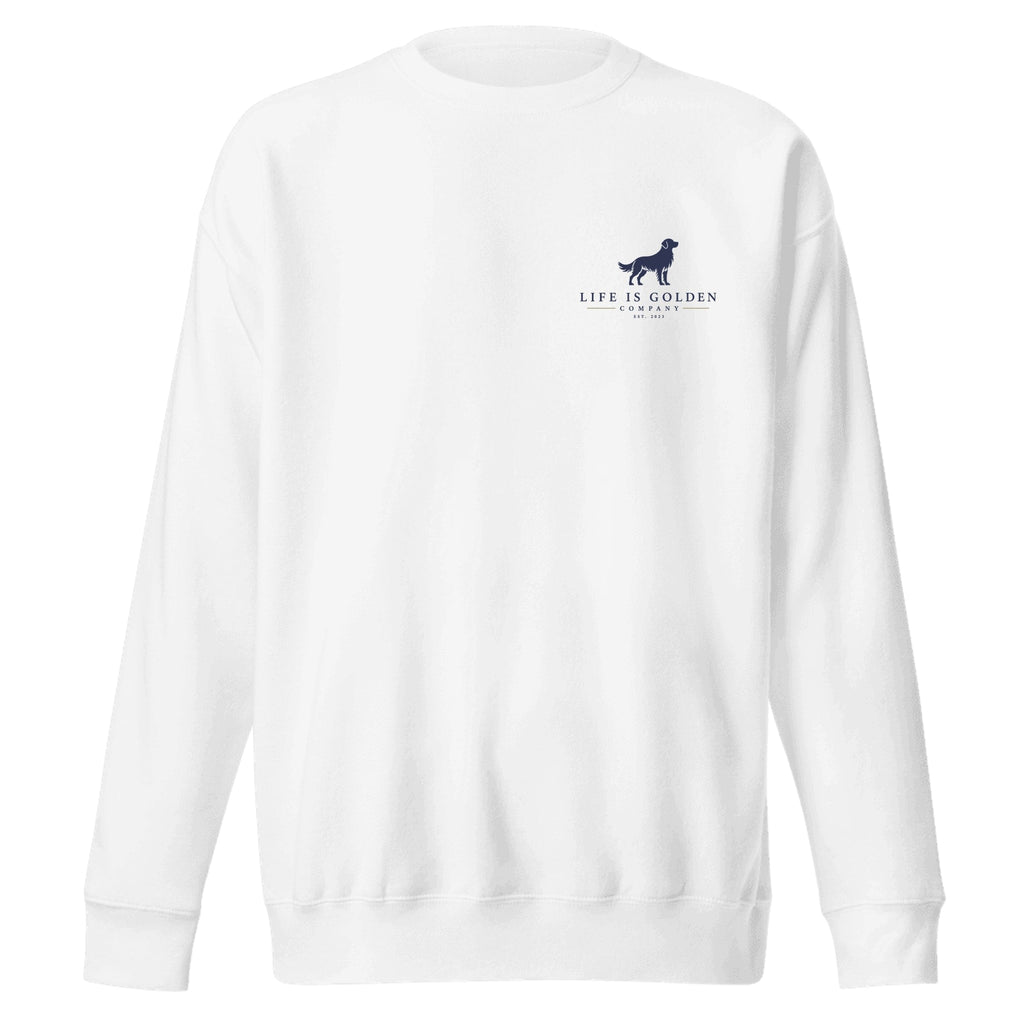 The Heartland Trio Crewneck — White (front)
