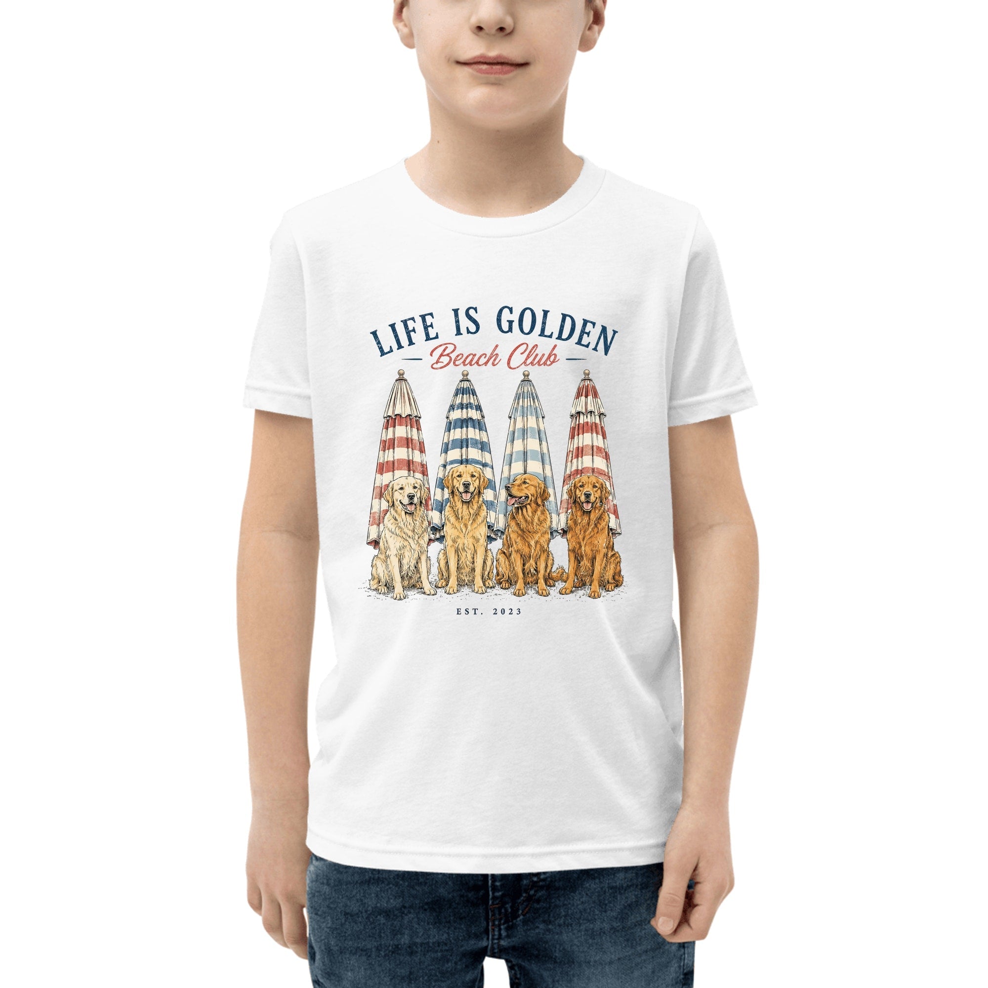 The Umbrella Line Youth Tee — White