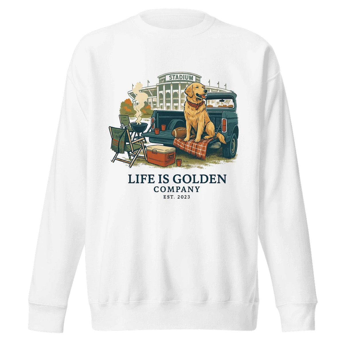 The Tailgate Kickoff Crewneck — White