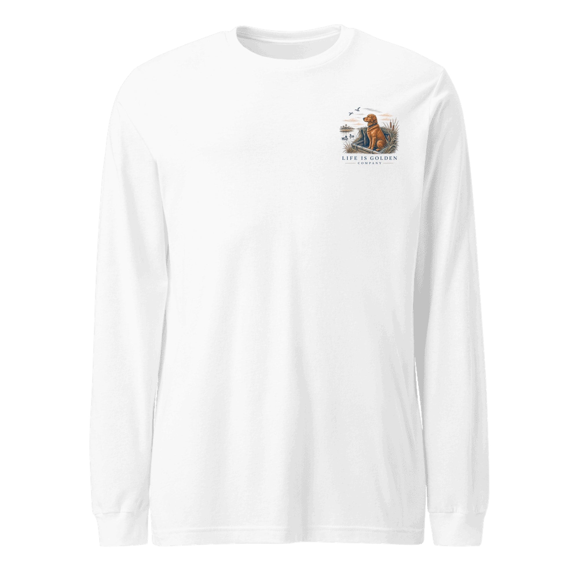 The Hunting Blind Long-Sleeve — White (front)