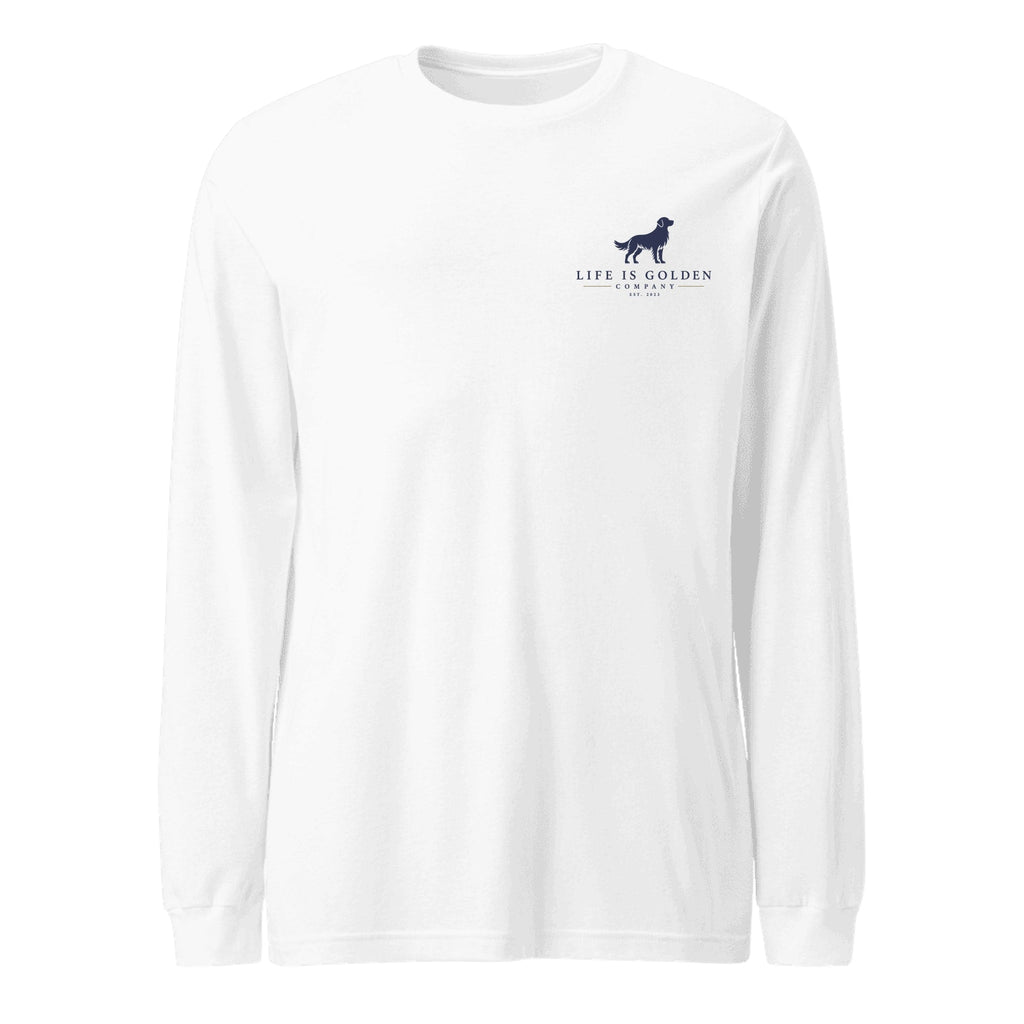 The Umbrella Line Long-Sleeve — White (front)