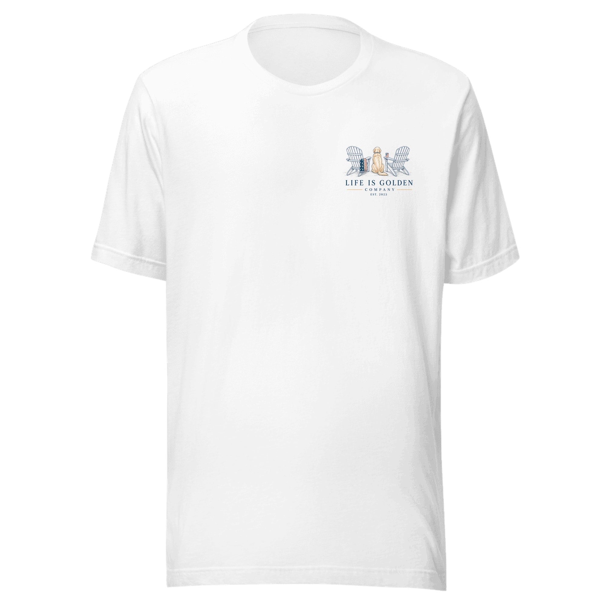 The Fireworks Watch Tee — White (front)